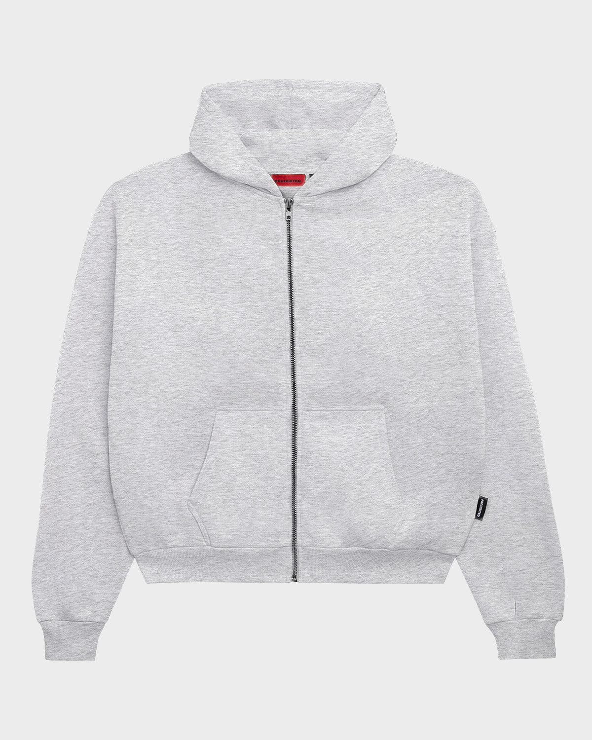 Oversized zip hoodie grey sale