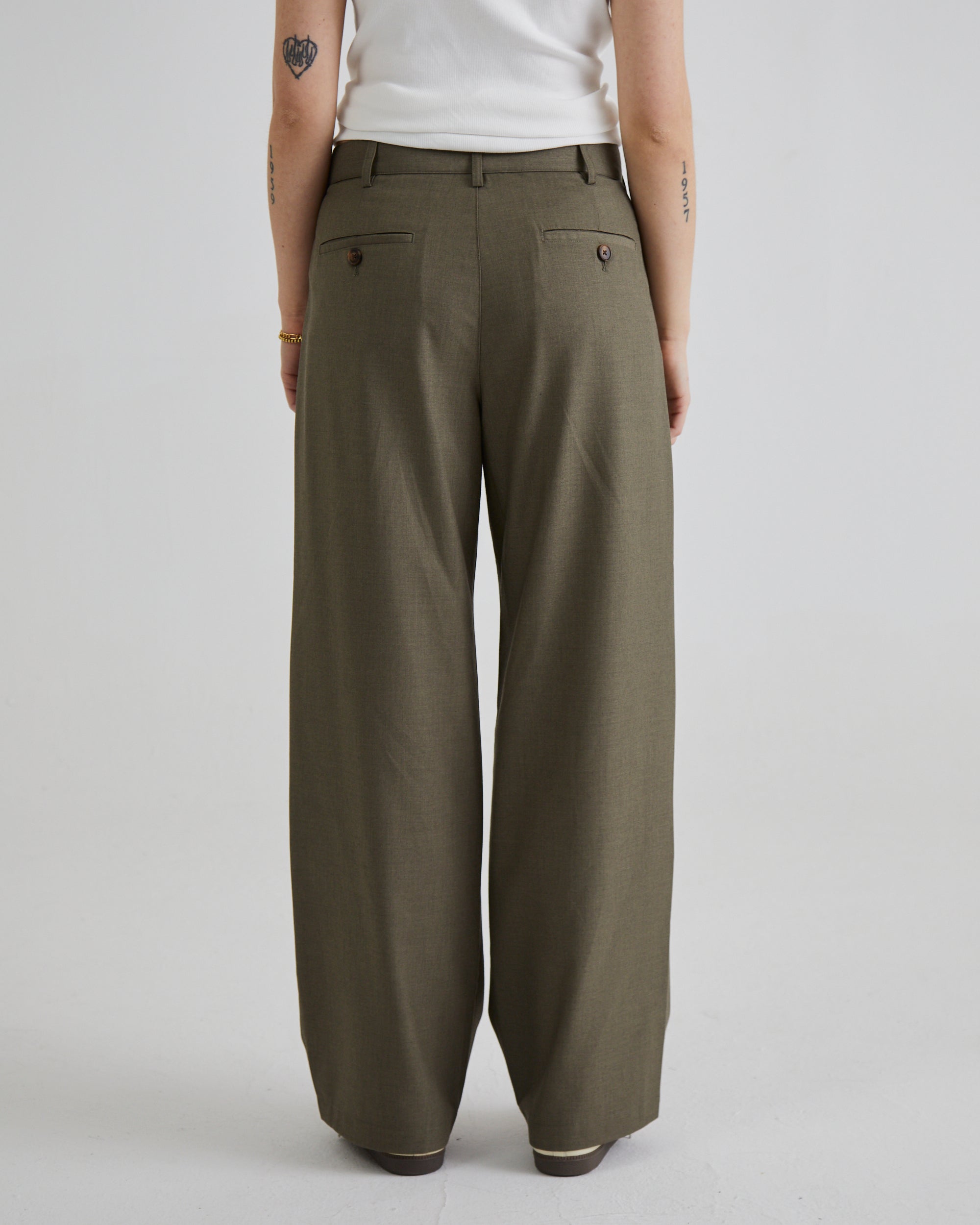 SoHo Pleated Pants Vintage Khaki