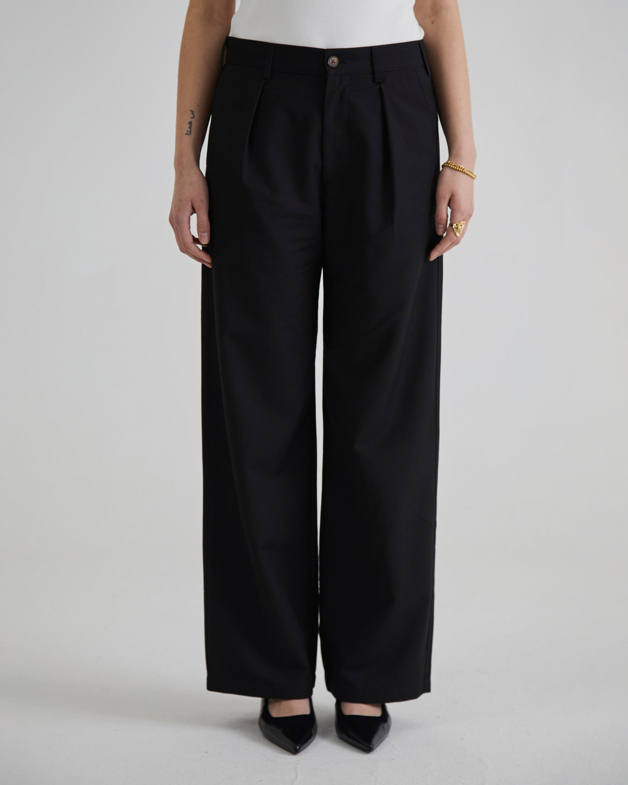 SoHo Pleated Pants Black