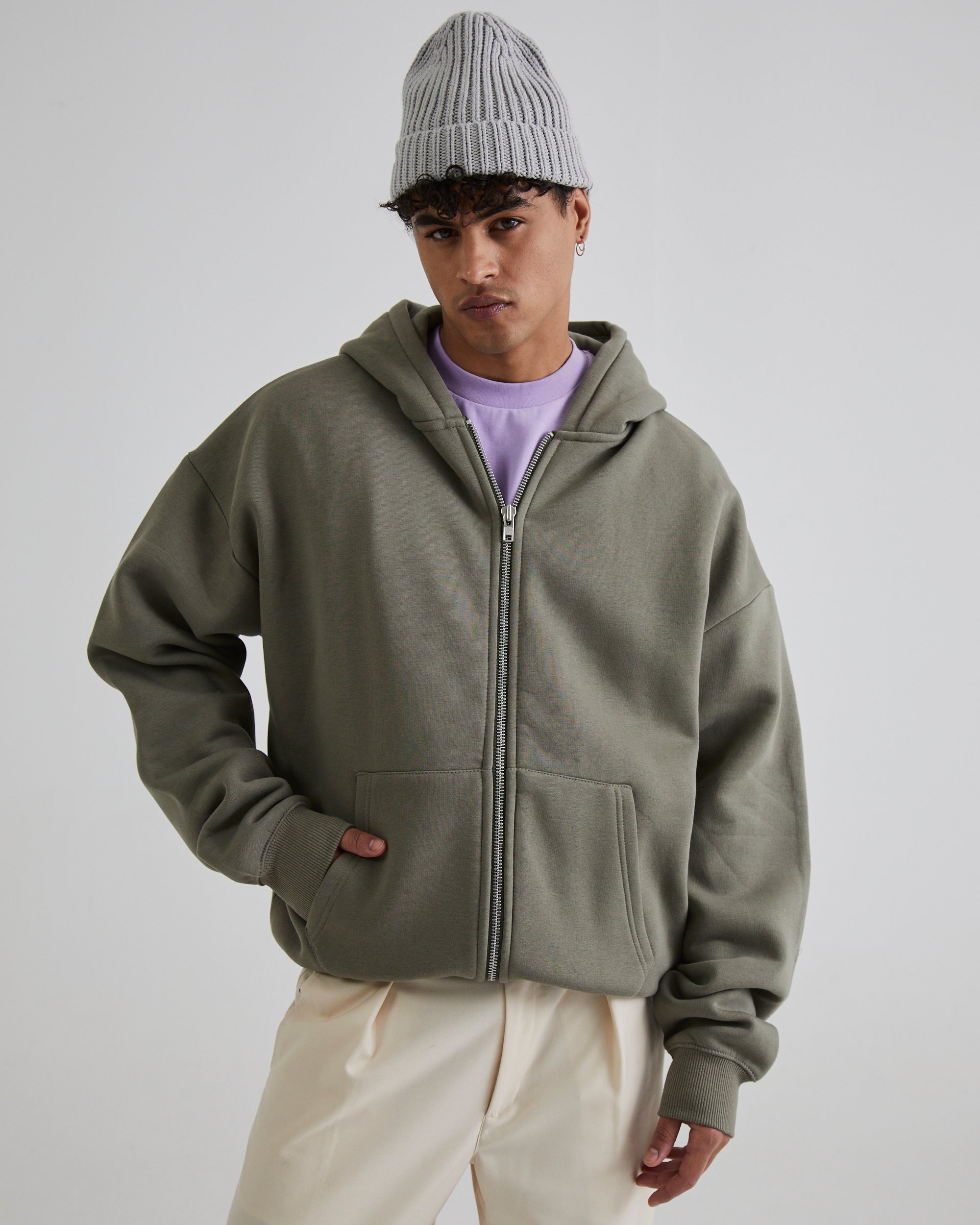 SC Zip-Hoodie Khaki