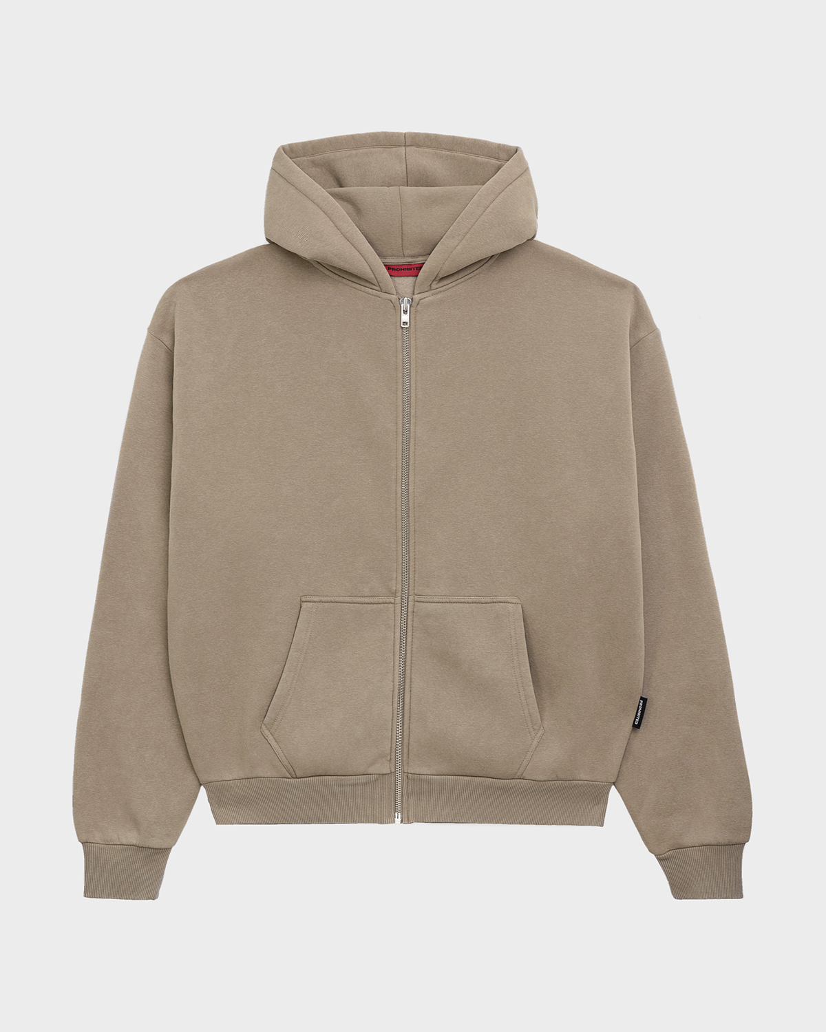 Oversized Zip-Hoodie Sand (Stone Washed)