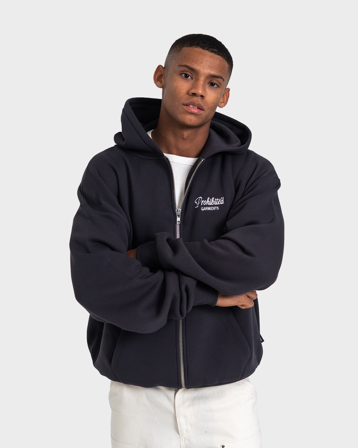 PB Garment Zip-Hoodie Dark Grey