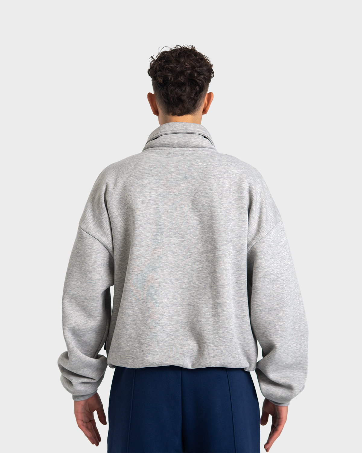 Authentic Half-Zip Grey Melange