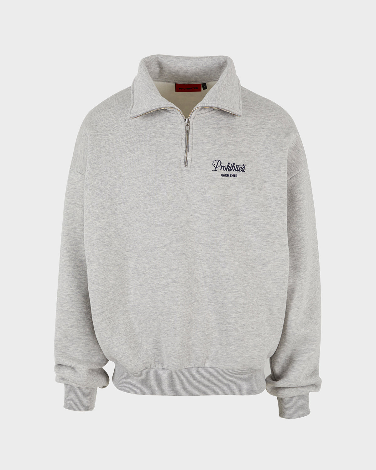 PB Garment Half-Zip Grey Melange