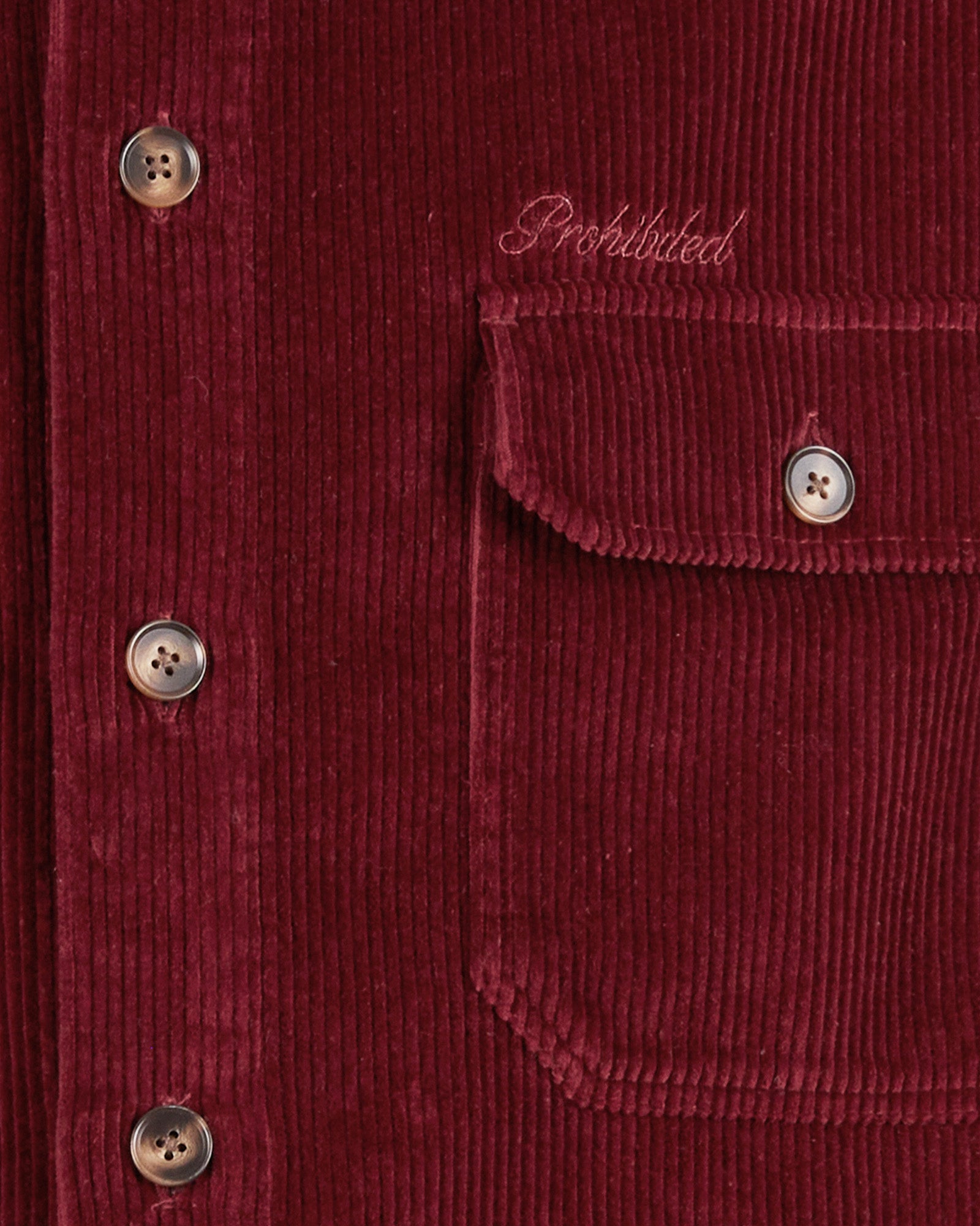 Corduroy Overshirt Bordeaux