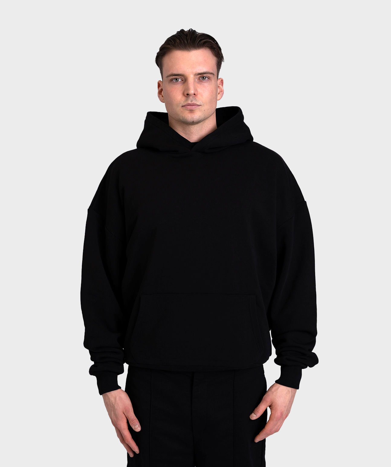 Black hoodie oversized on sale