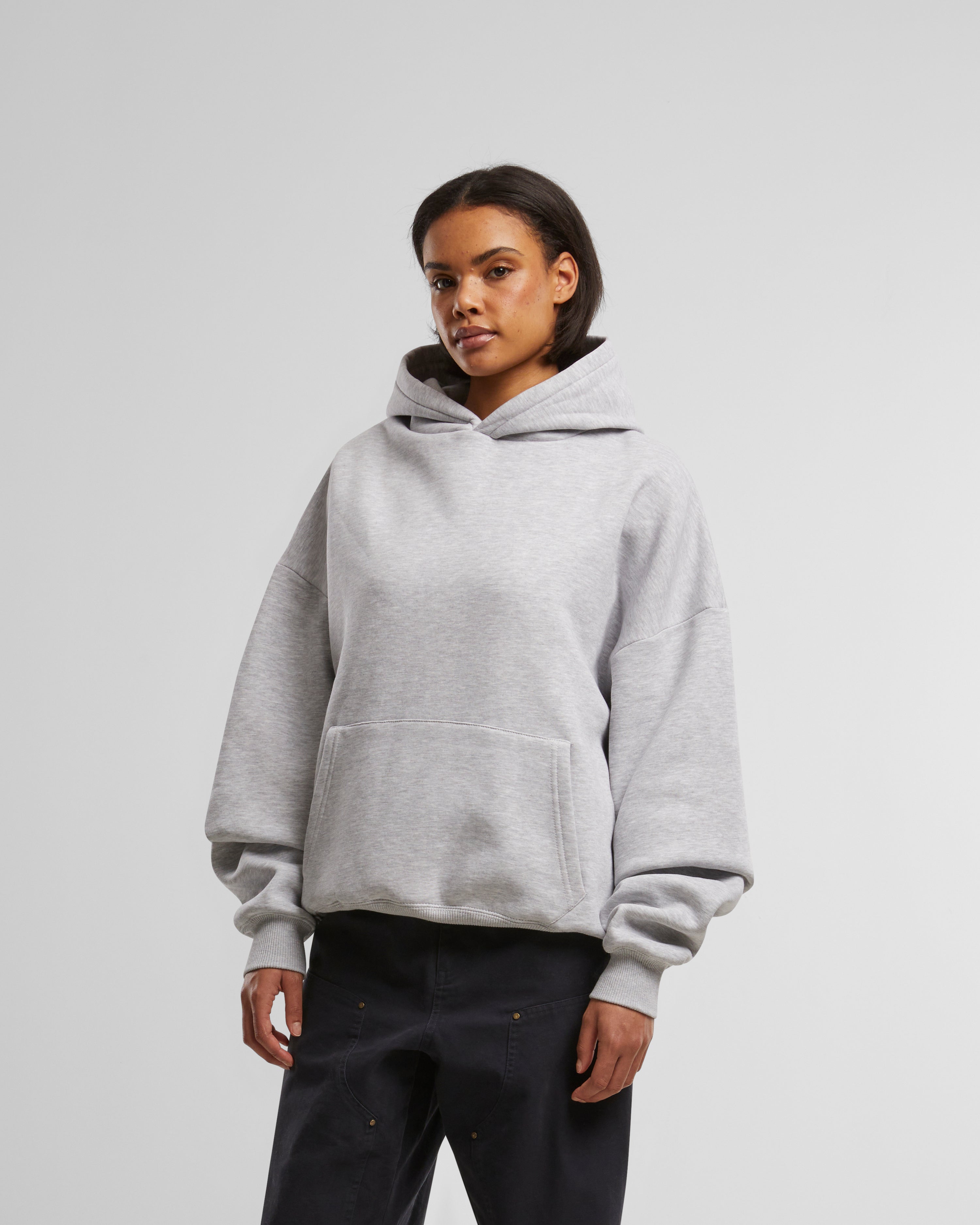 Oversized Hoodie Grey Melange