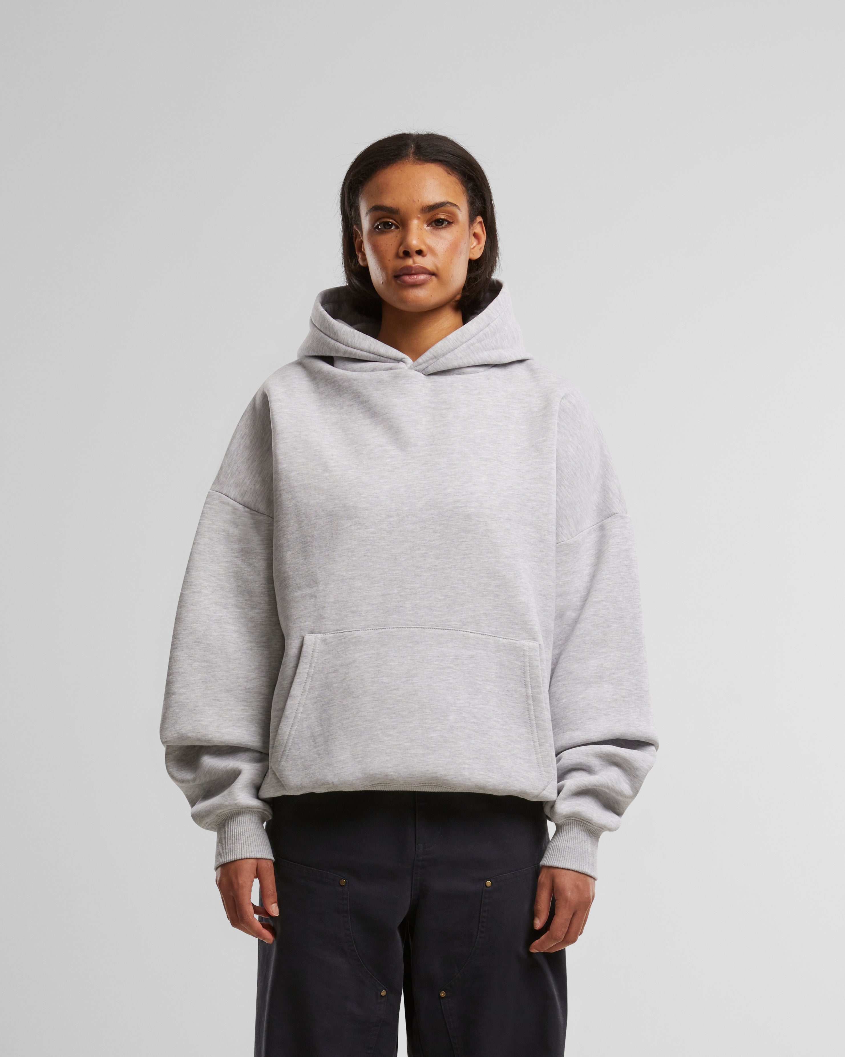 Oversized Hoodie Grey Melange