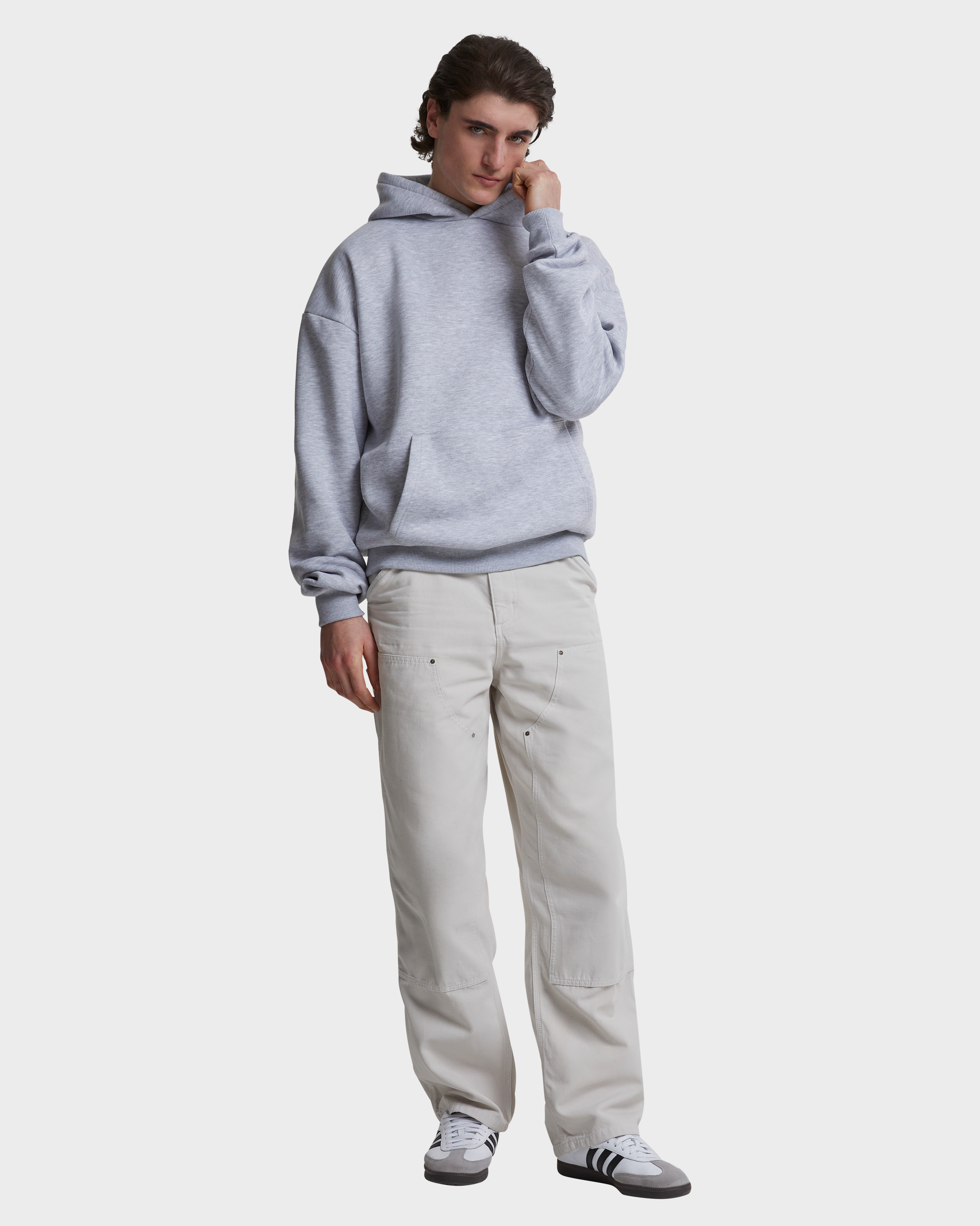 Oversized Hoodie Grey Melange