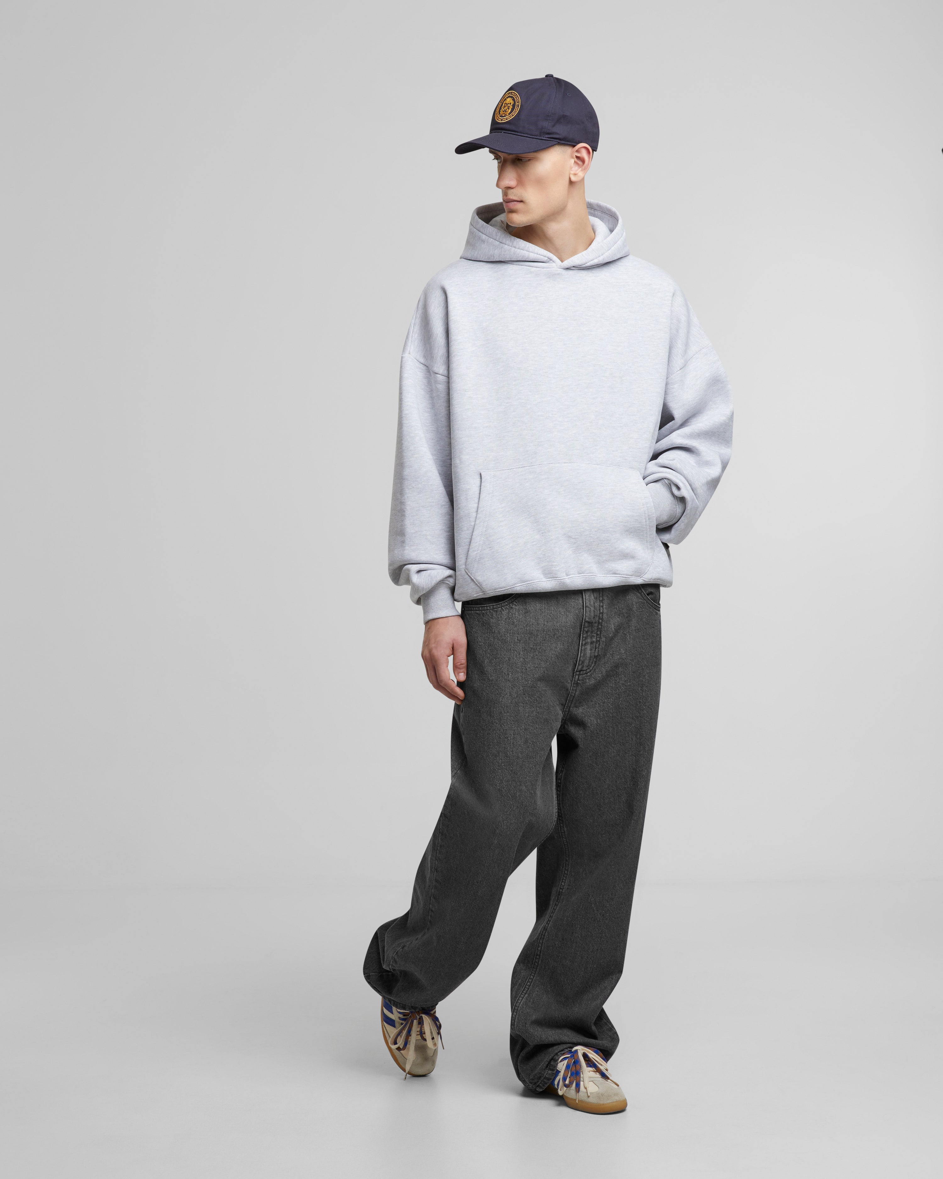 Oversized Hoodie Grey Melange