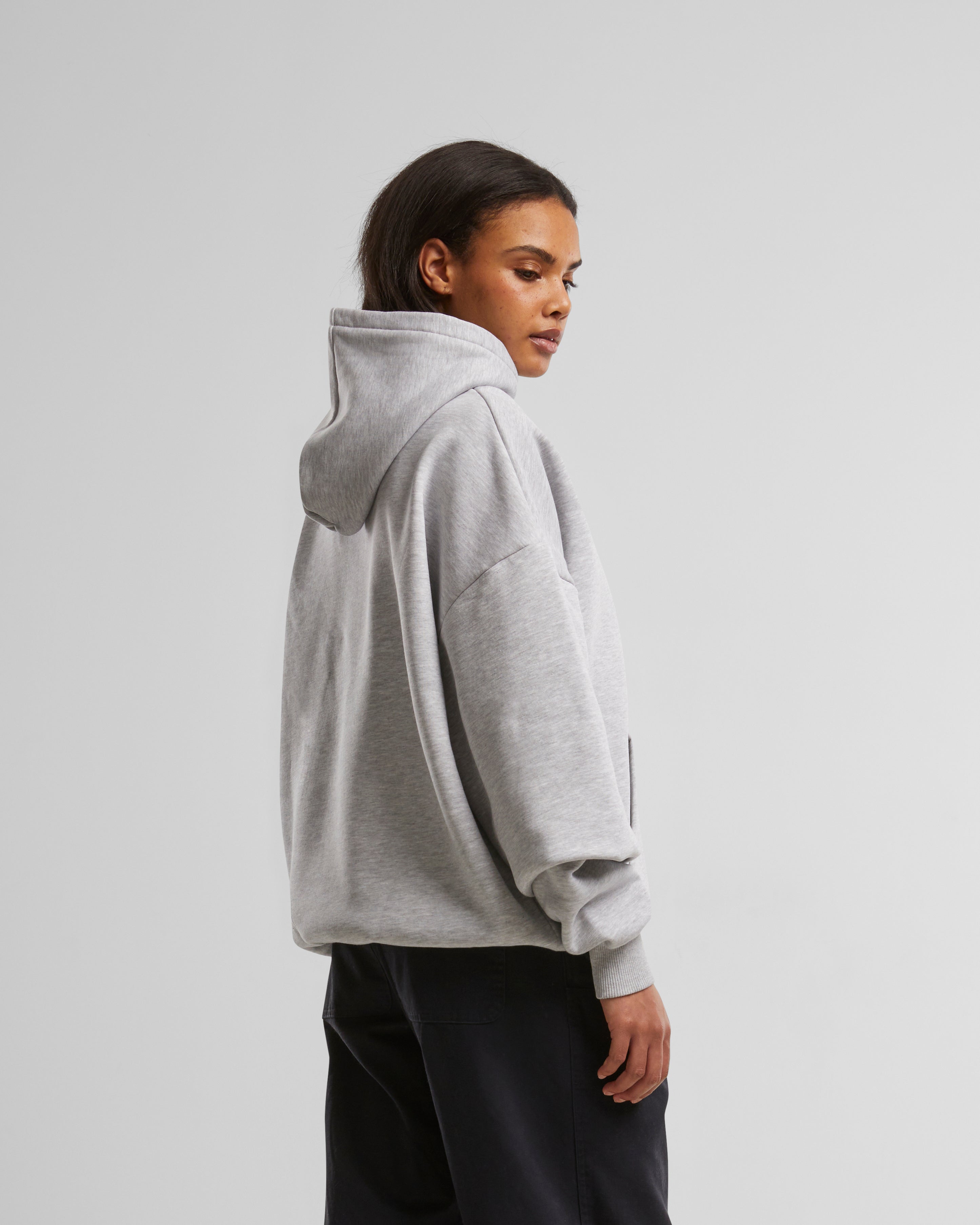 Oversized Hoodie Grey Melange