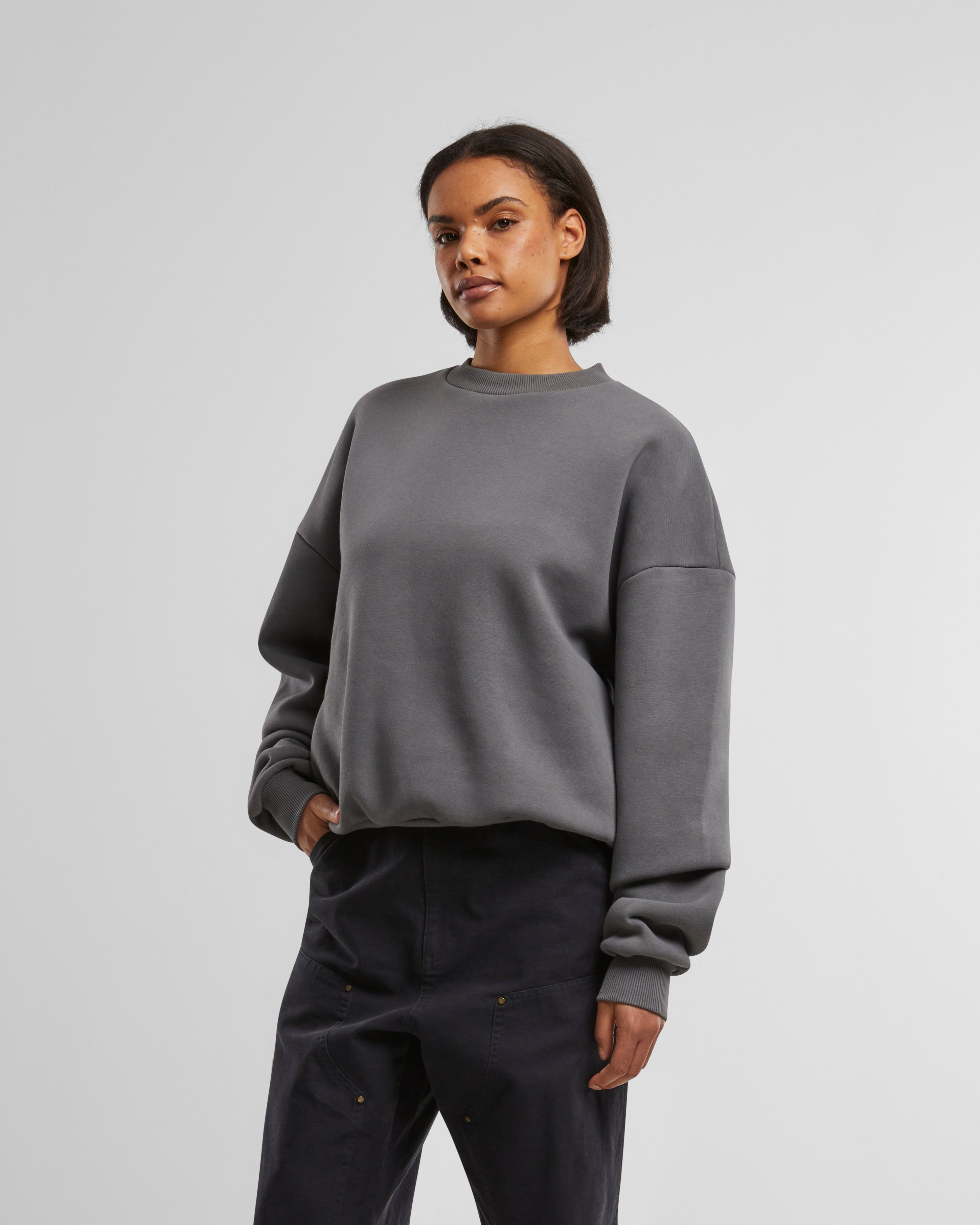 Oversized Crew Neck Grey (Stone Washed)