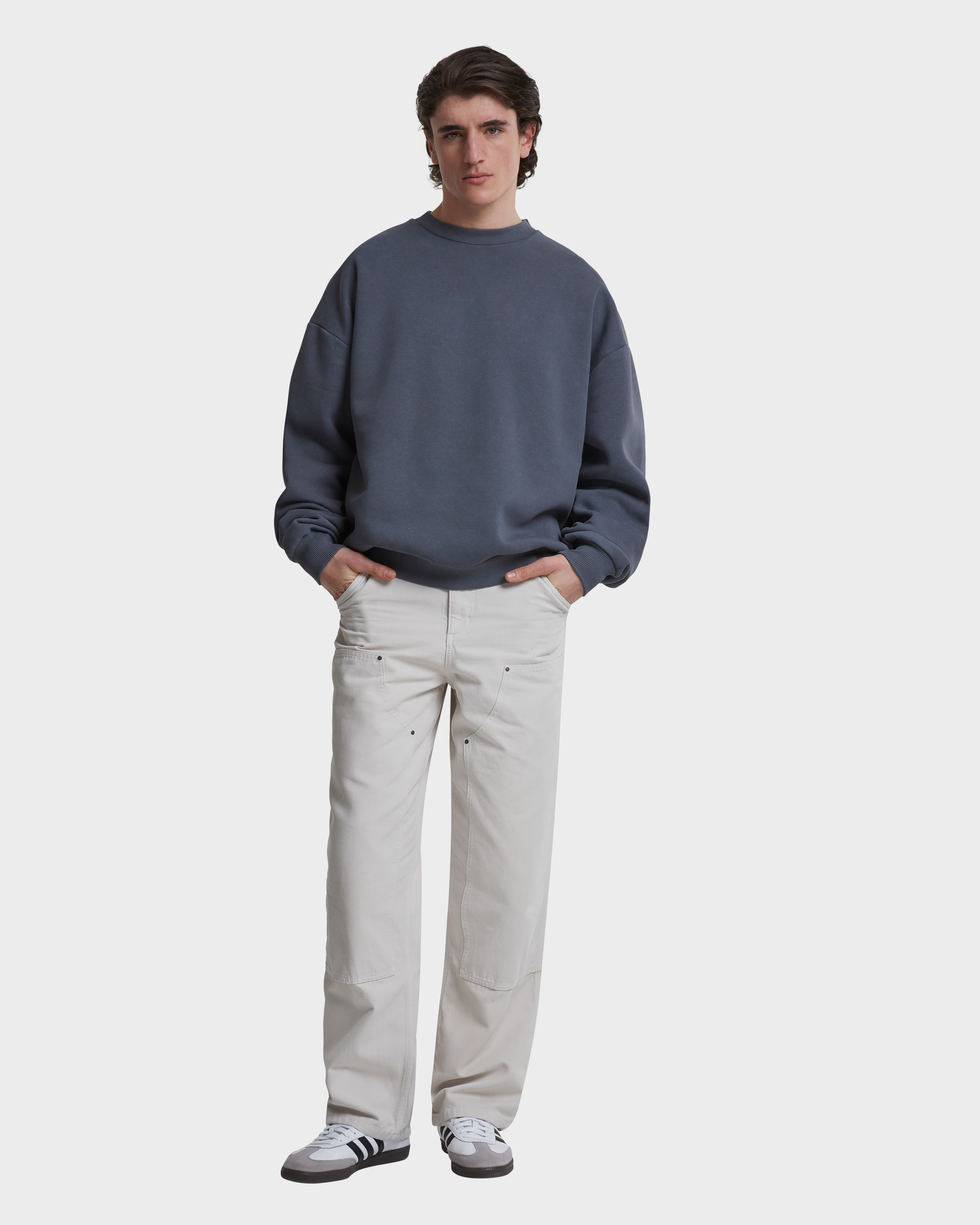 Oversized Crew Neck Grey (Stone Washed)