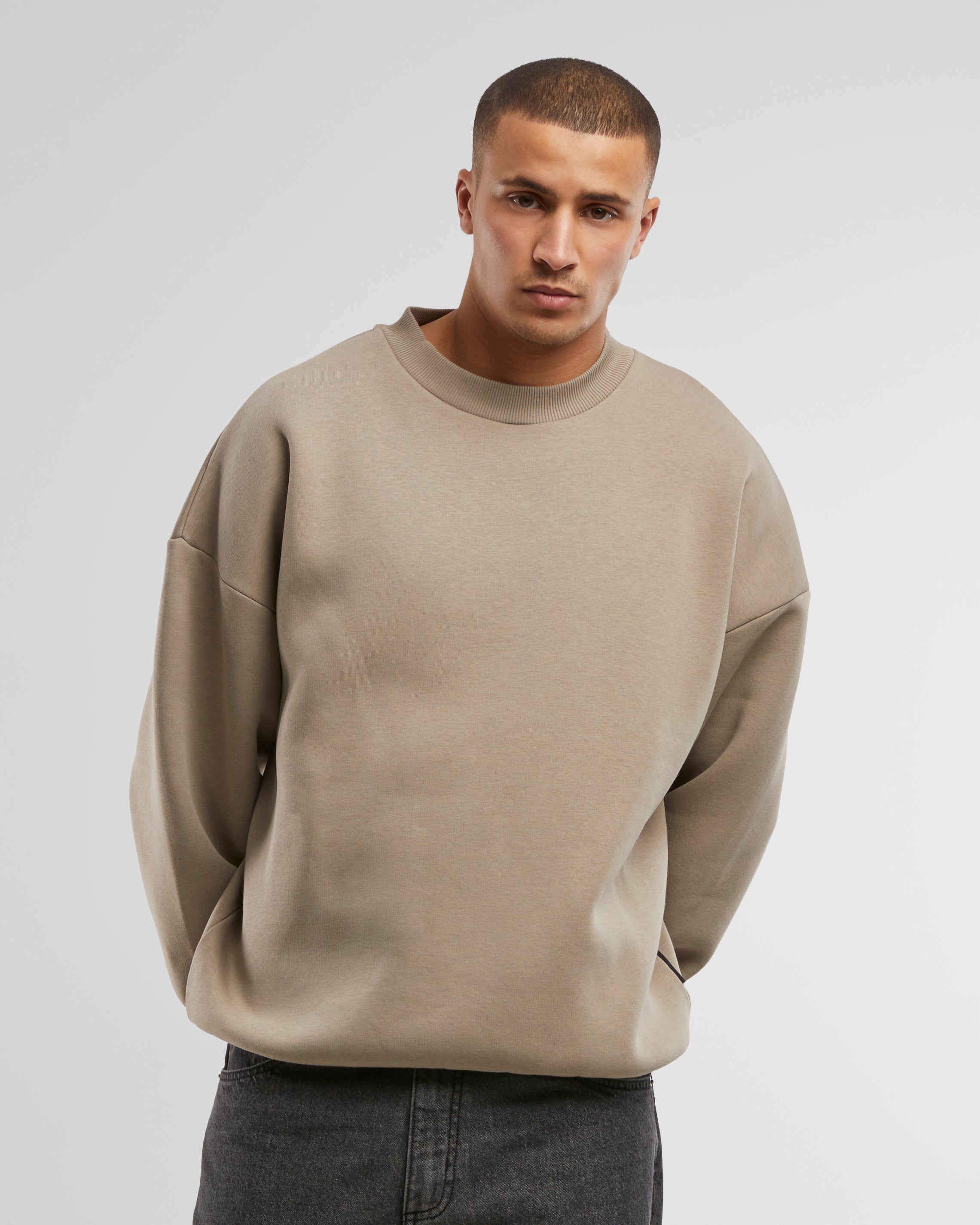 Oversized Crew Neck Sand