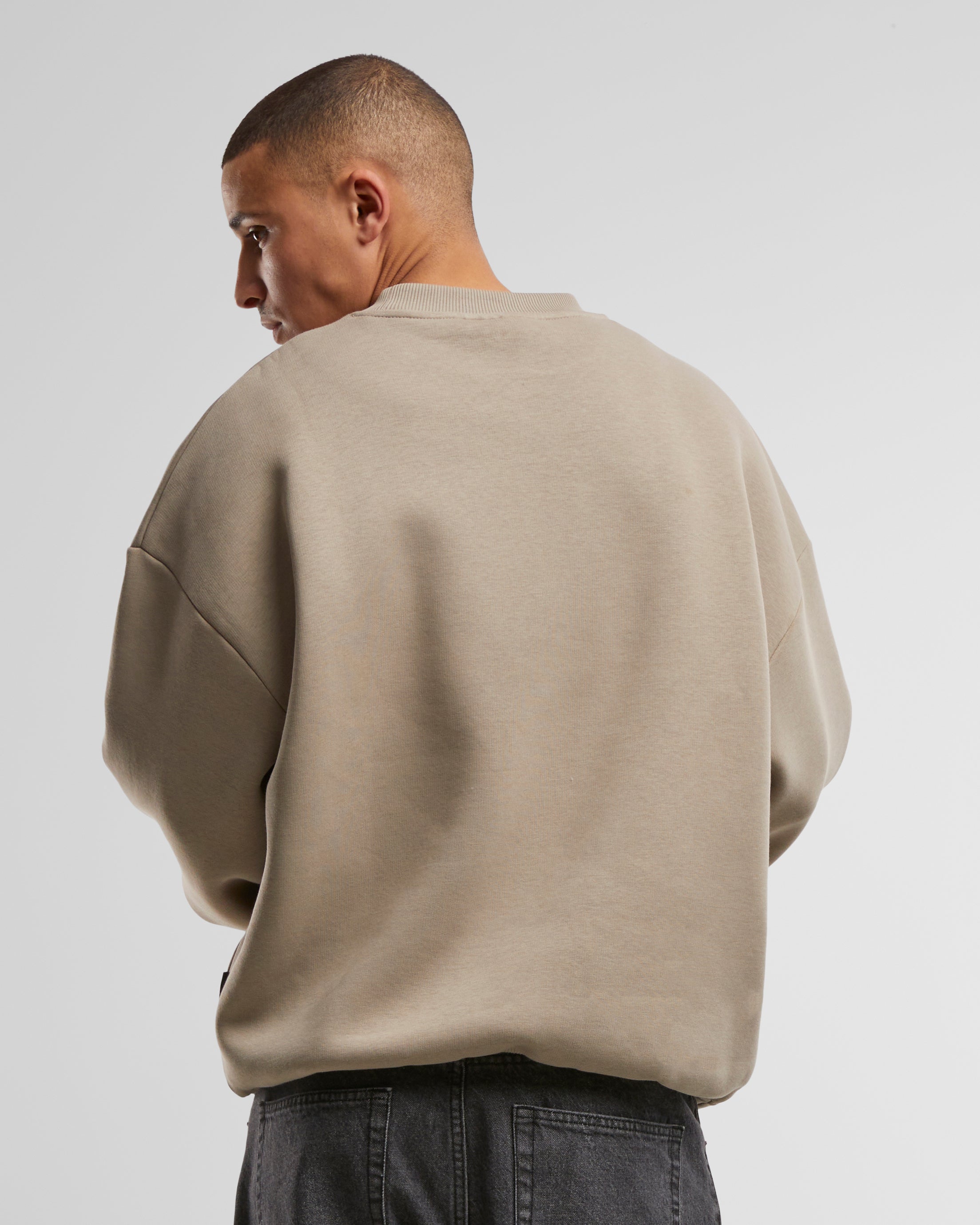 Oversized Crew Neck Sand