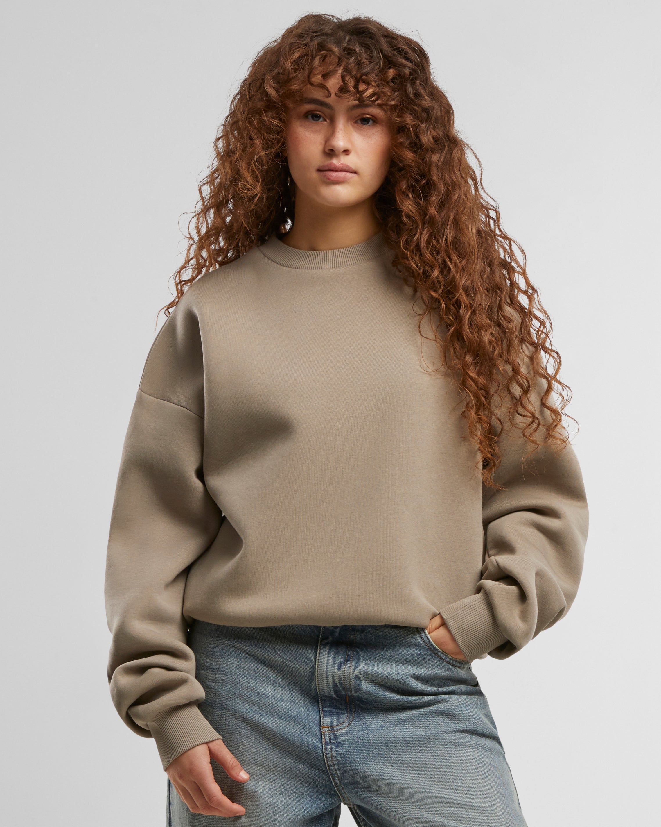 Oversized Crew Neck Sand