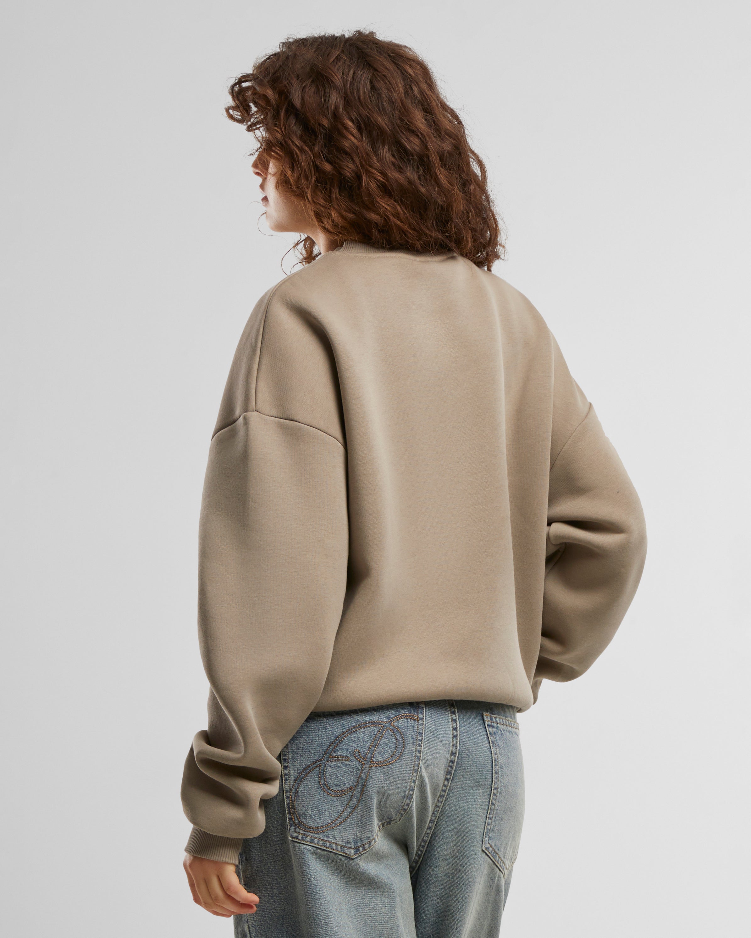 Oversized Crew Neck Sand