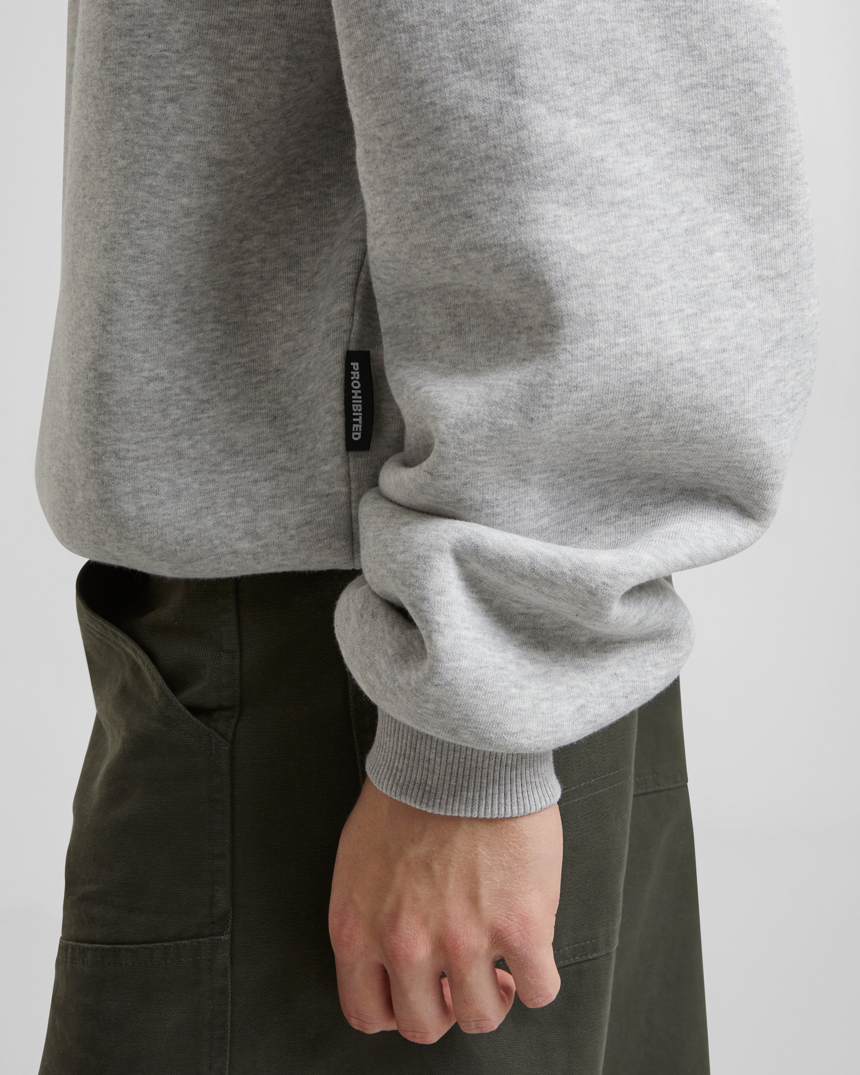 Oversized Crew Neck Grey Melange