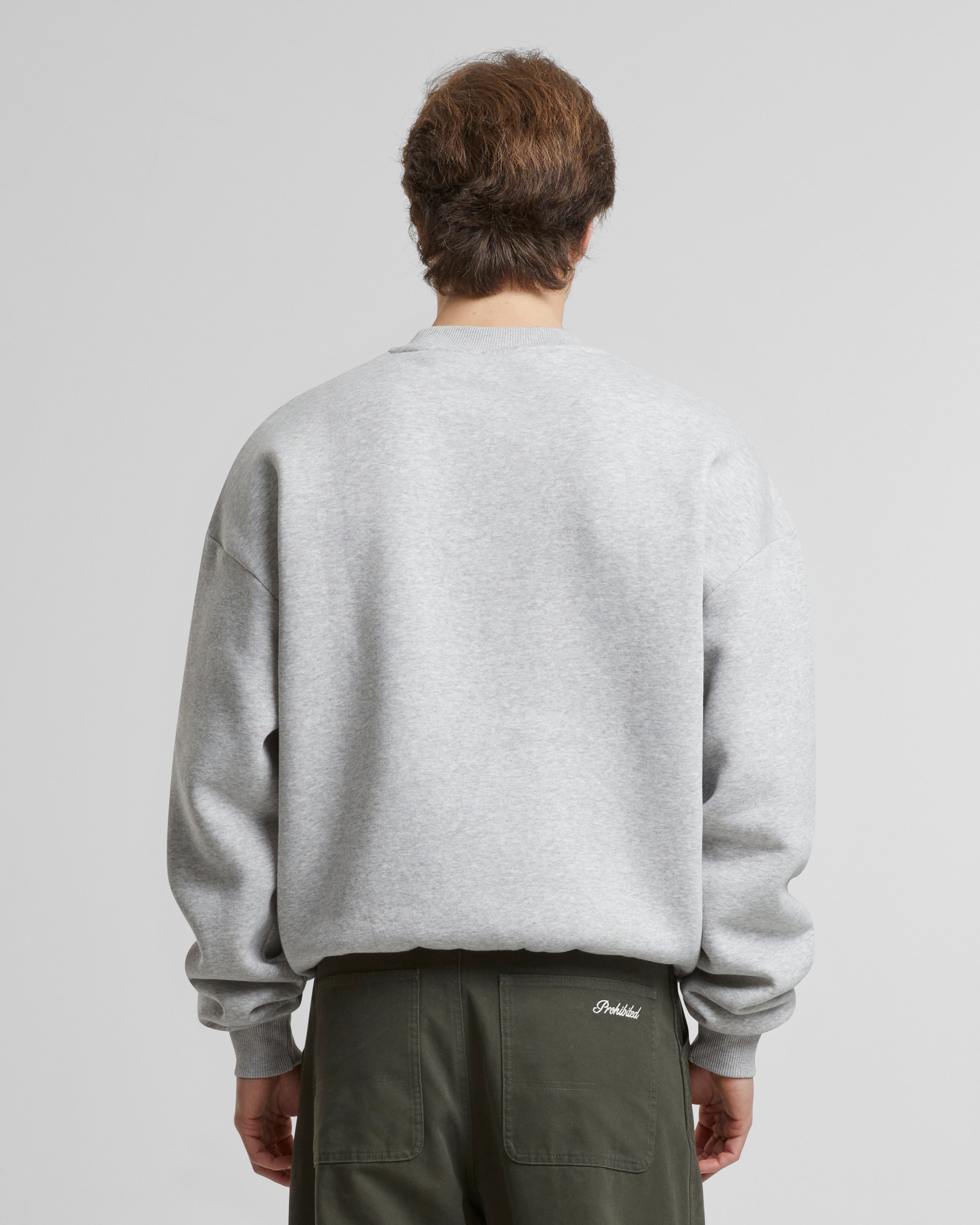 Oversized Crew Neck Grey Melange