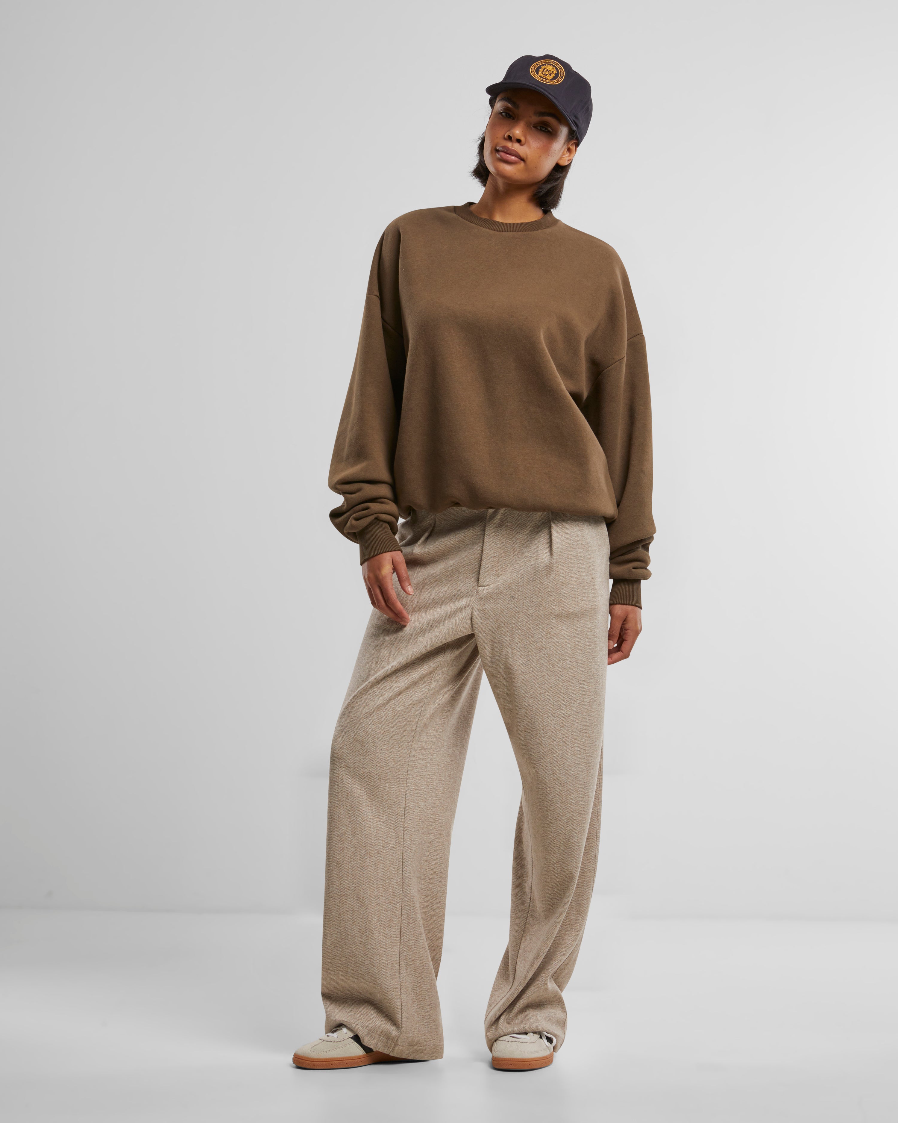 Oversized Crew Neck Mokka (Stone Washed)