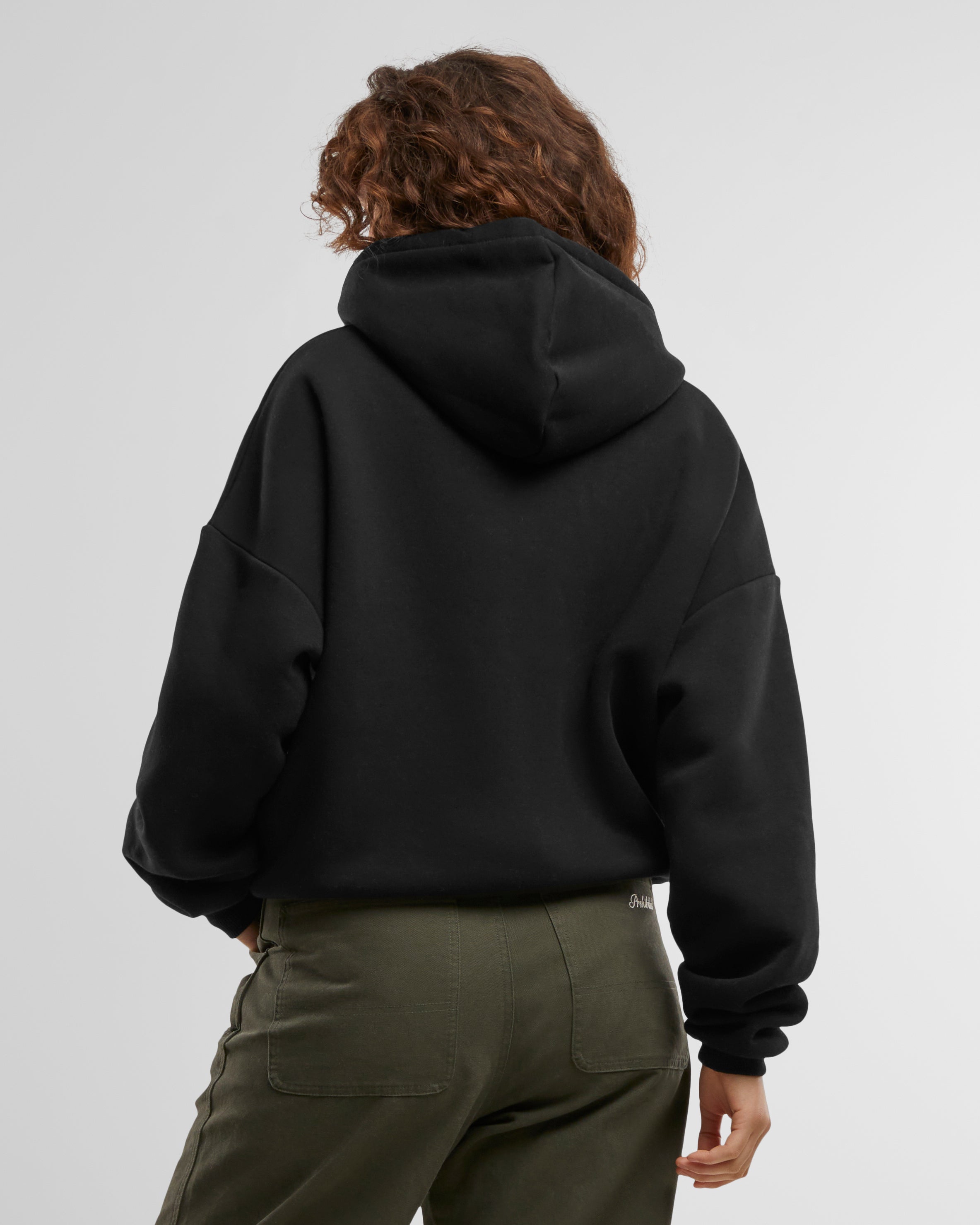 Oversized Zip-Hoodie Black