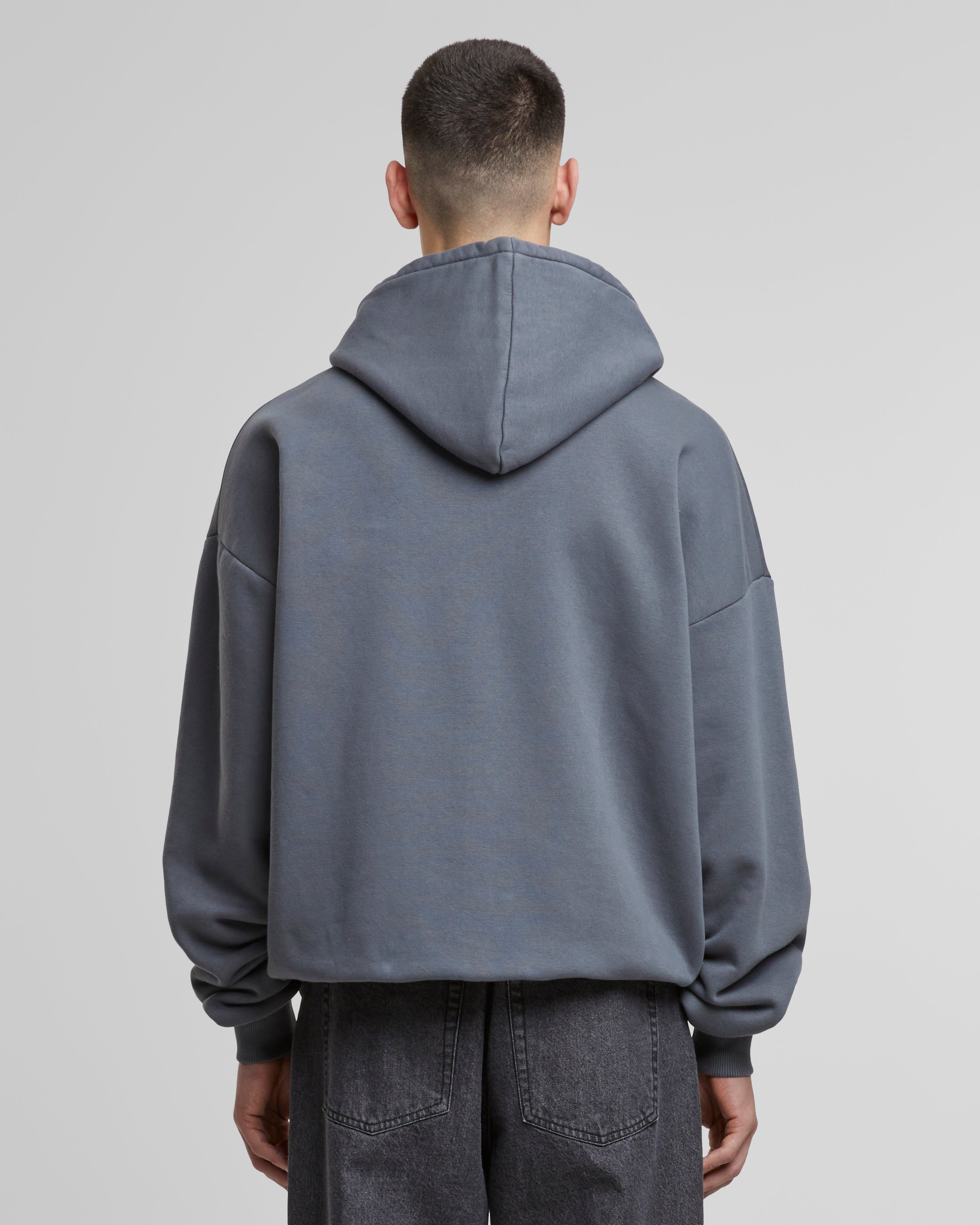 Oversized Zip-Hoodie Grey (Stone Washed)