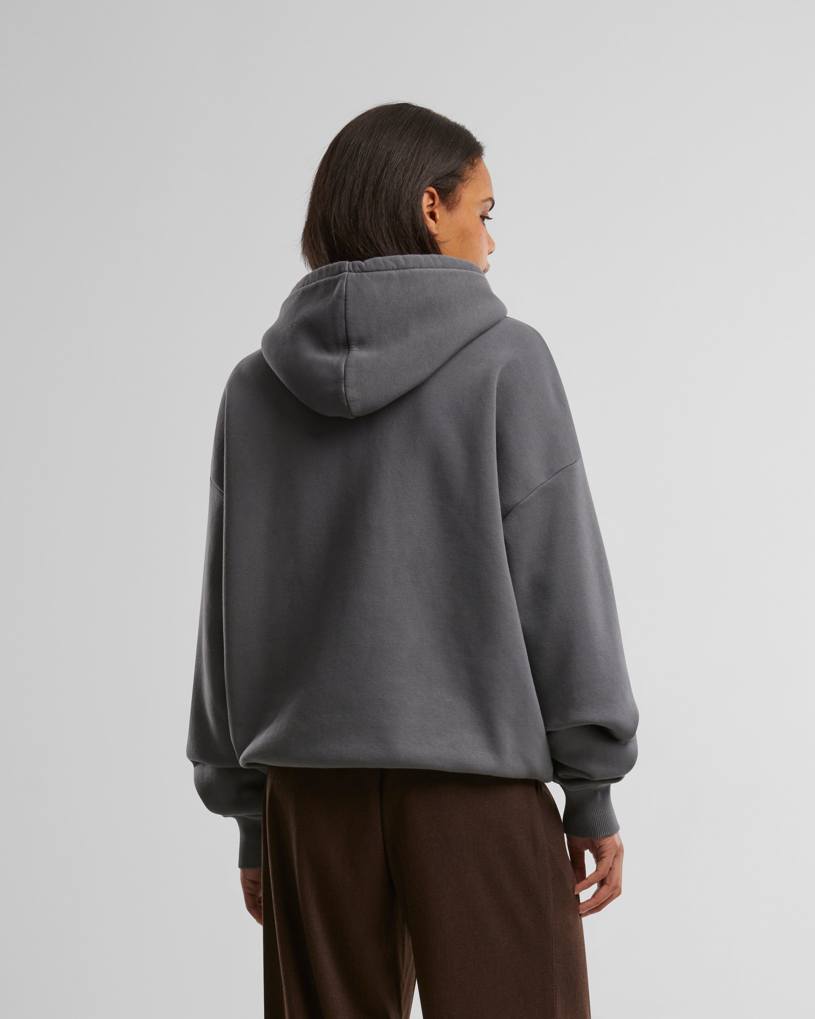 Oversized Zip-Hoodie Grey (Stone Washed)