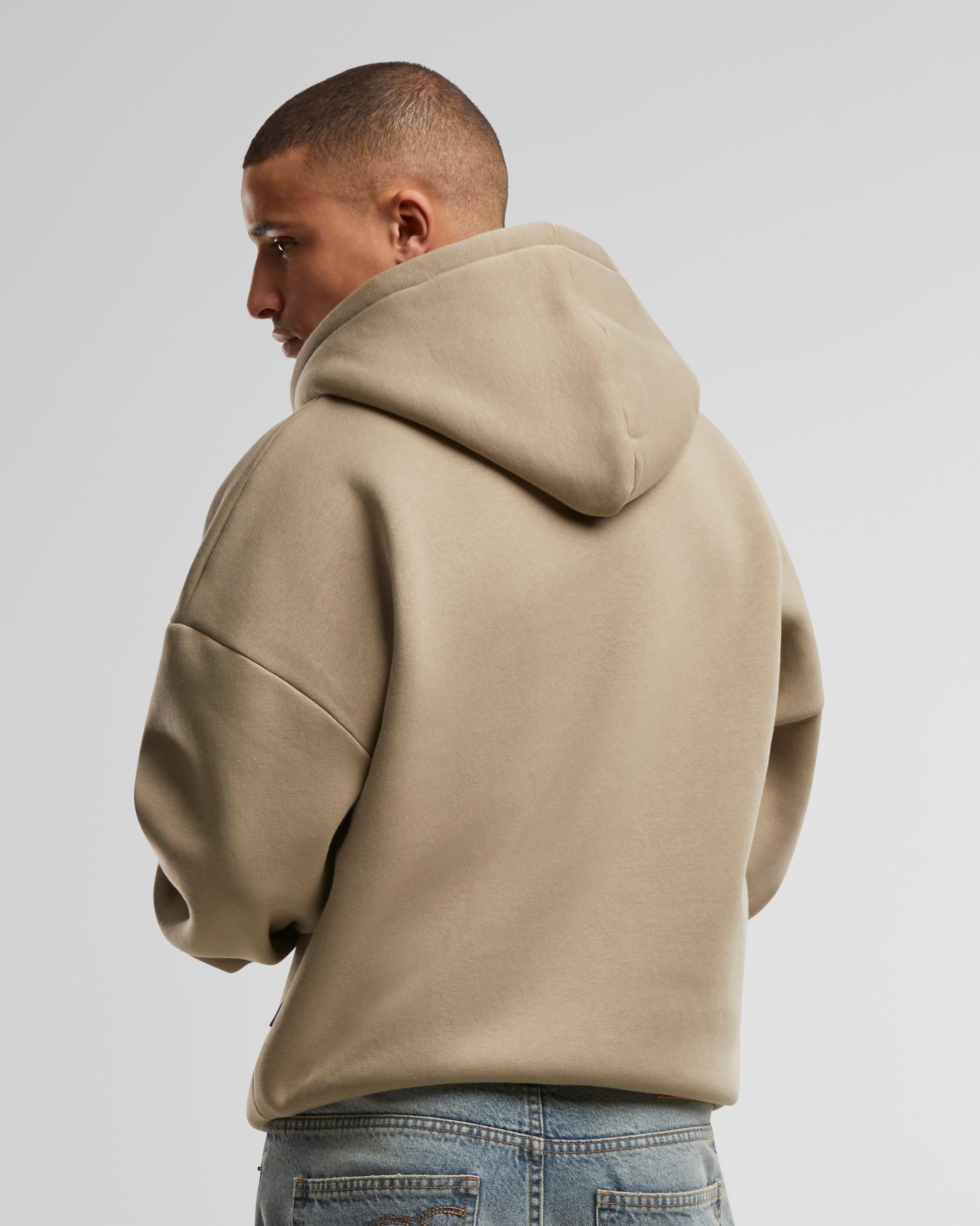 Oversized Zip-Hoodie Sand (Stone Washed)