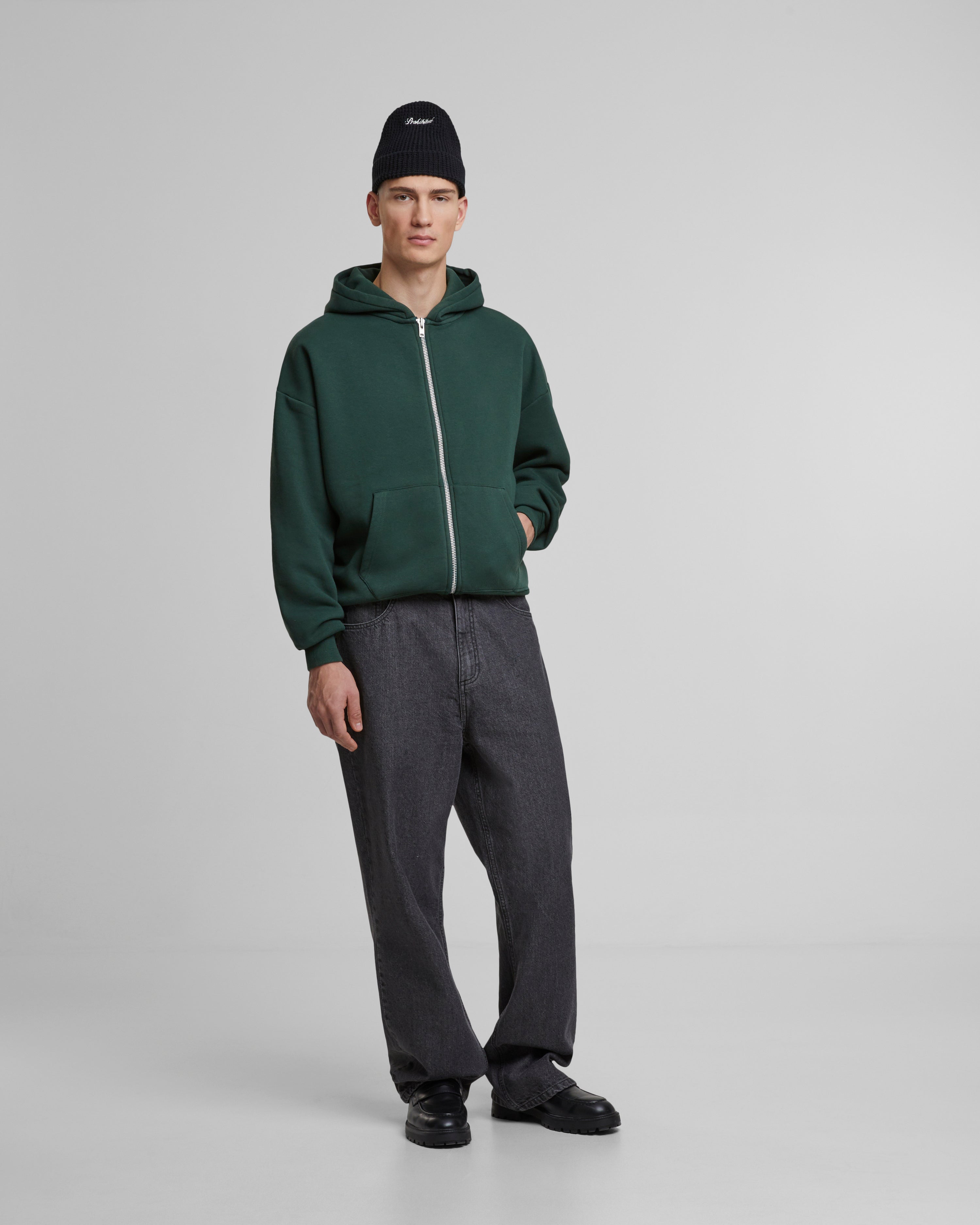 Oversized Zip-Hoodie British Racing Green