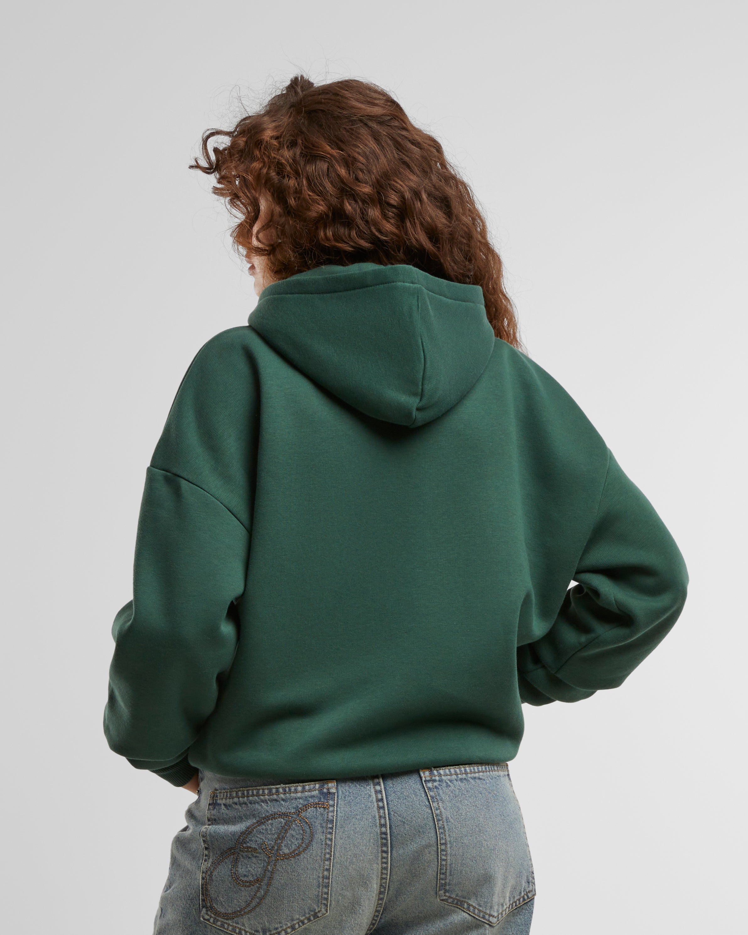 Oversized Zip-Hoodie British Racing Green