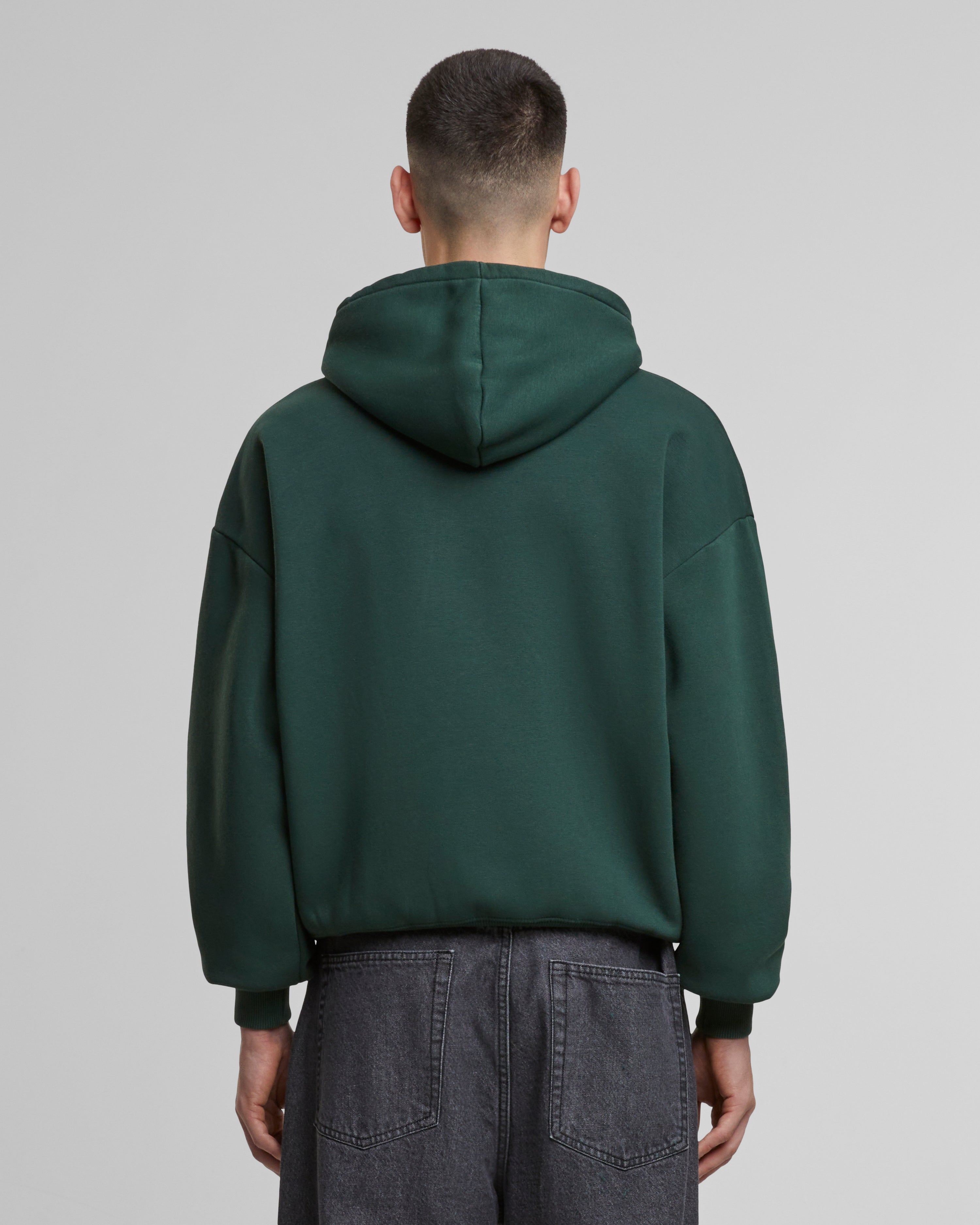 Oversized Zip-Hoodie British Racing Green