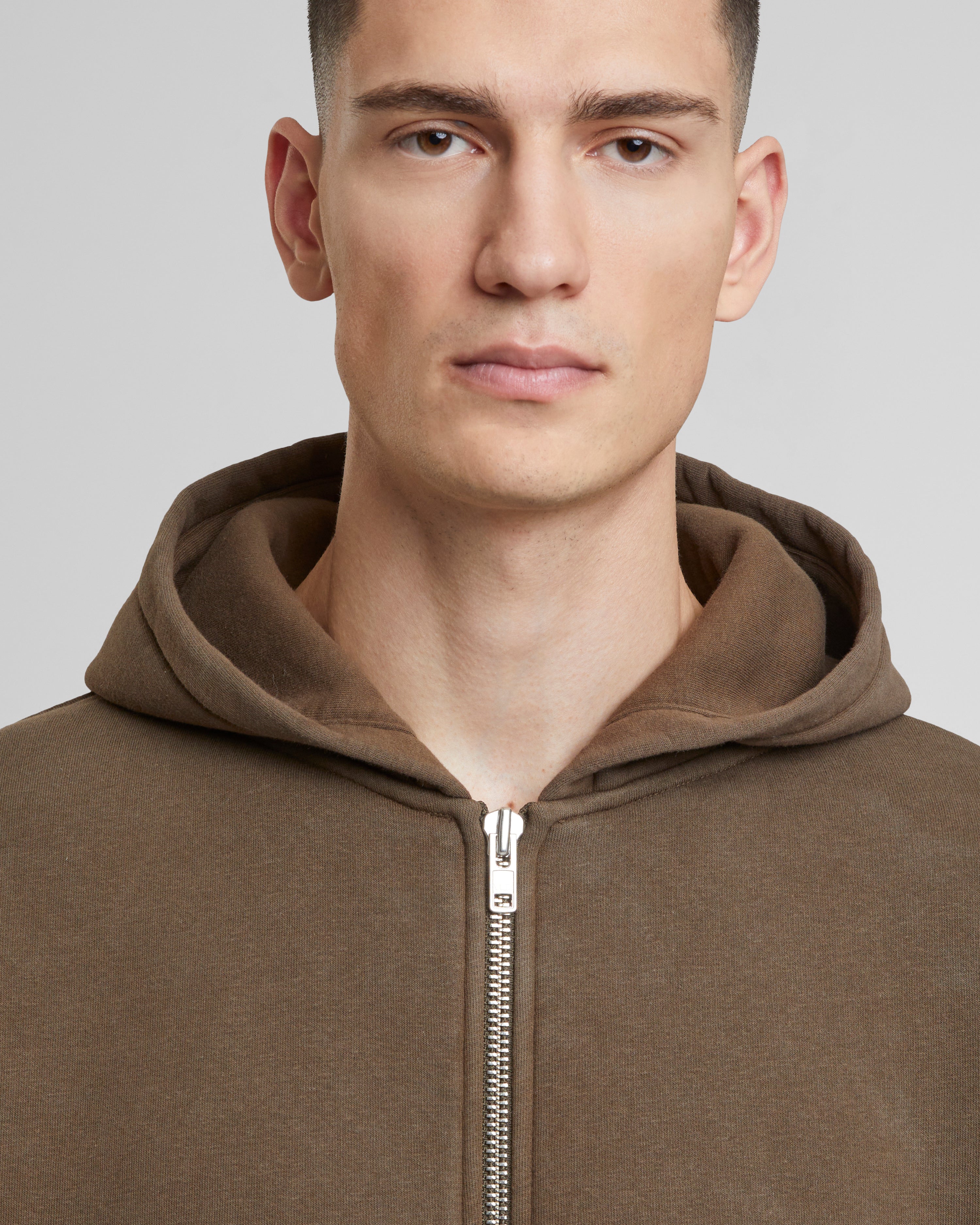 Oversized Zip-Hoodie Mokka (Stone Washed)