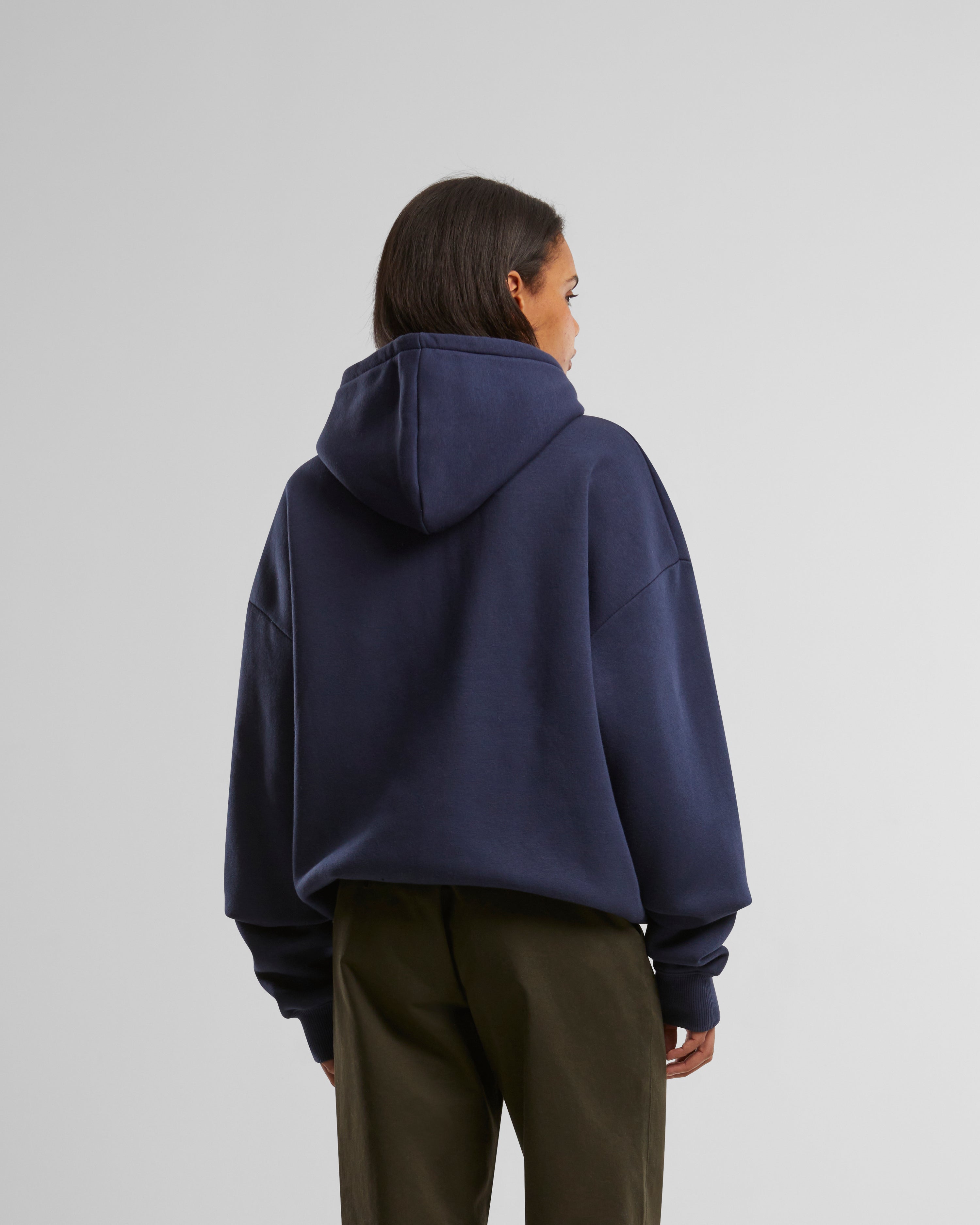 Oversized Zip-Hoodie Navy