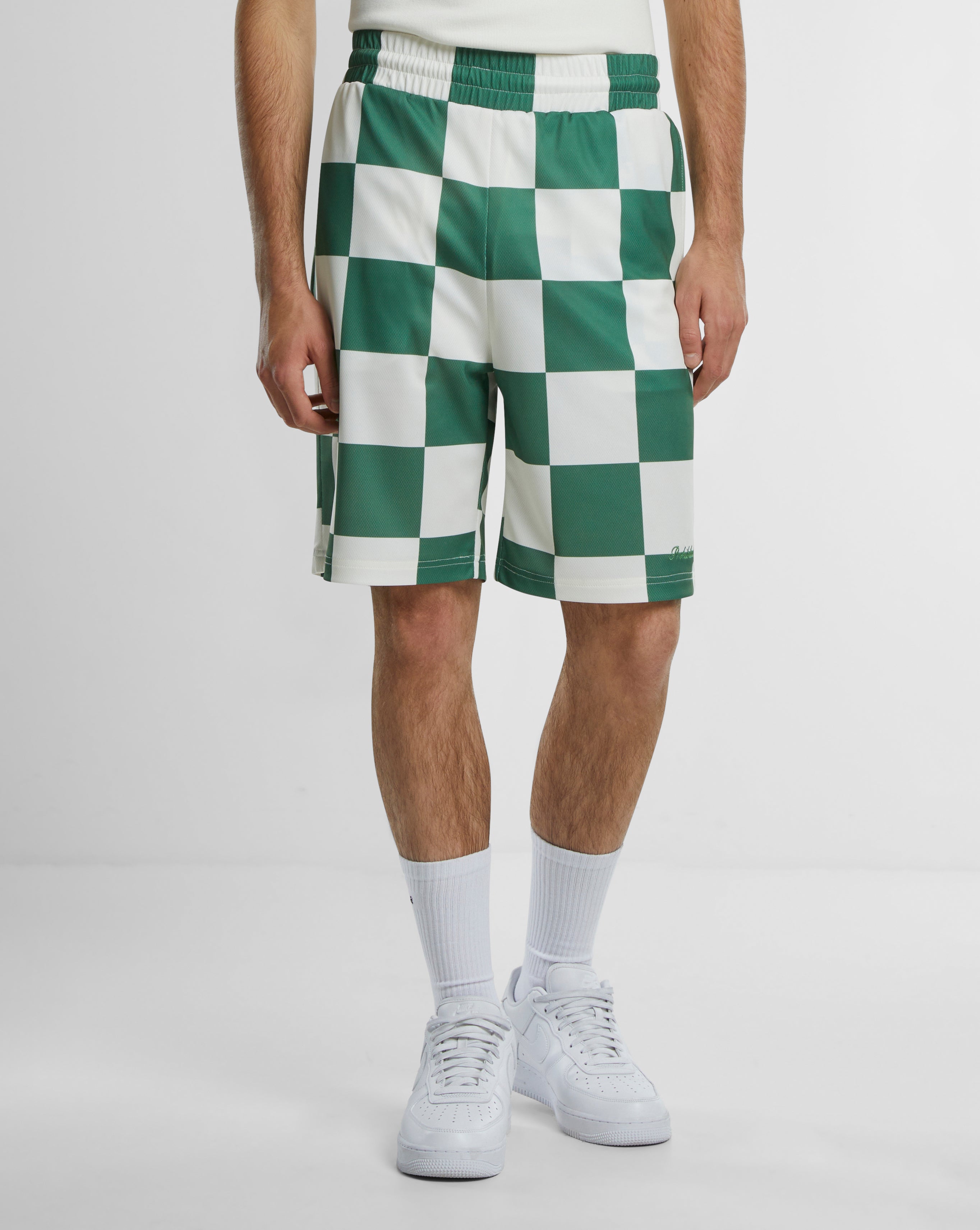 Checkered Shorts Green