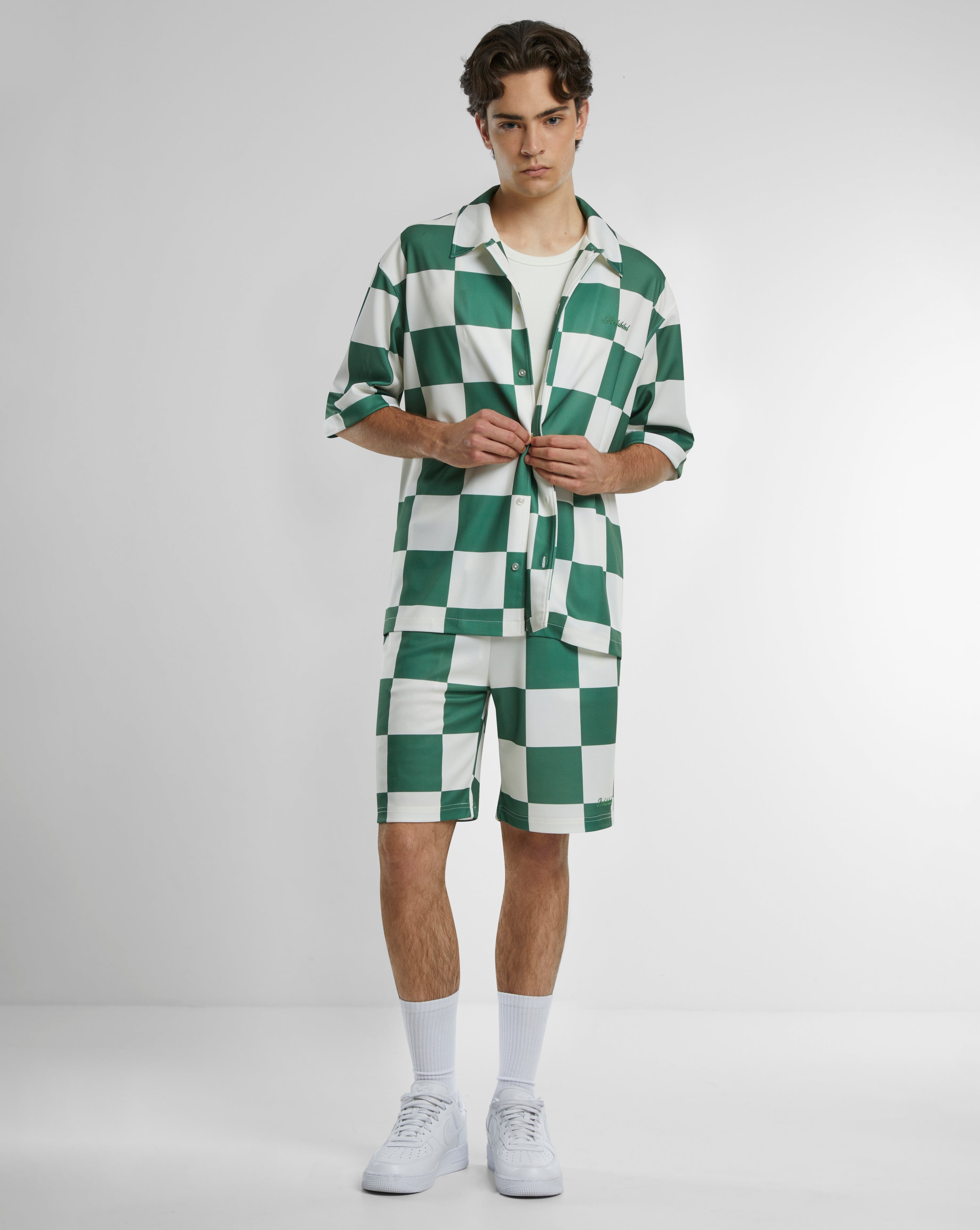 Checkered Shorts Green