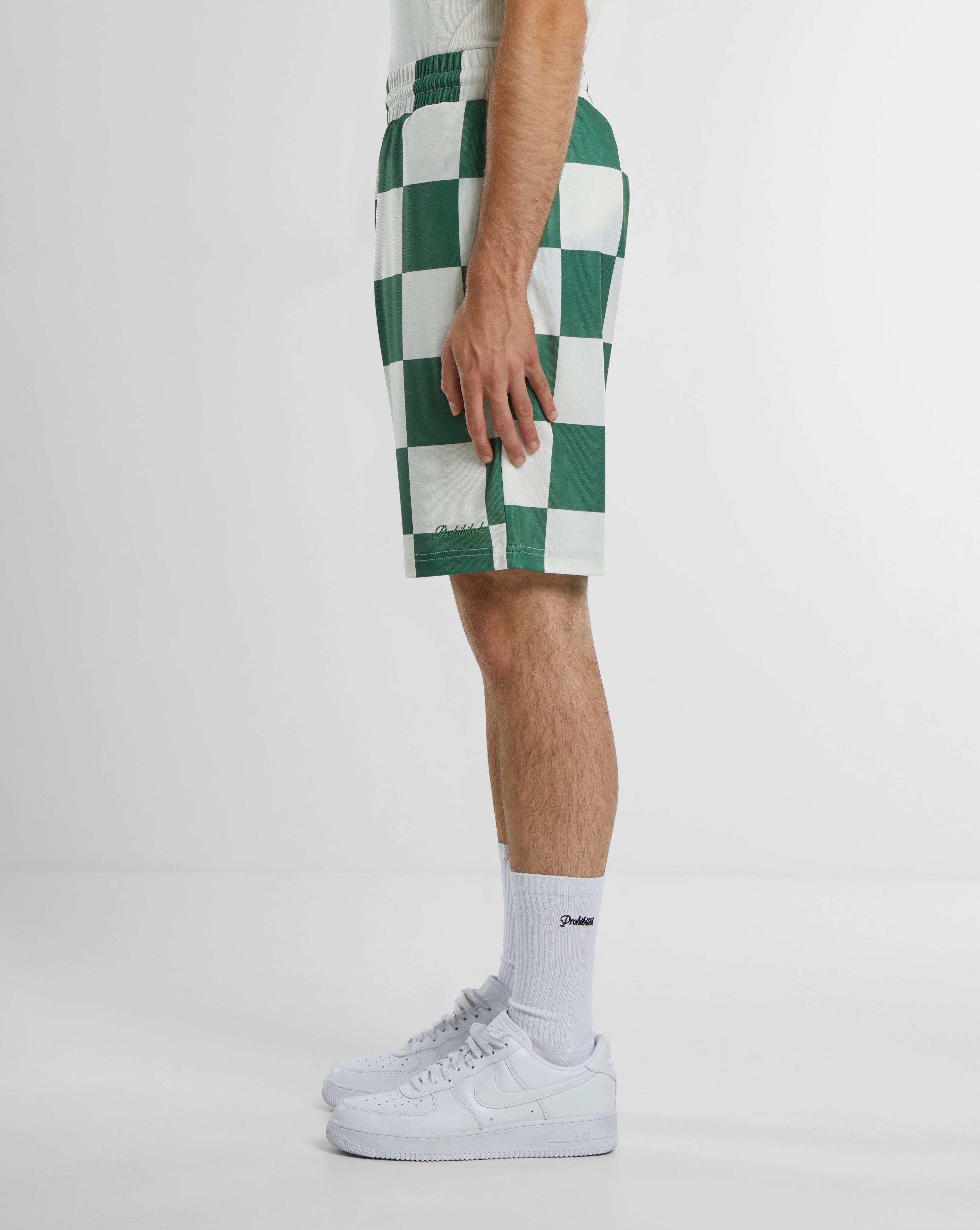 Checkered Shorts Green