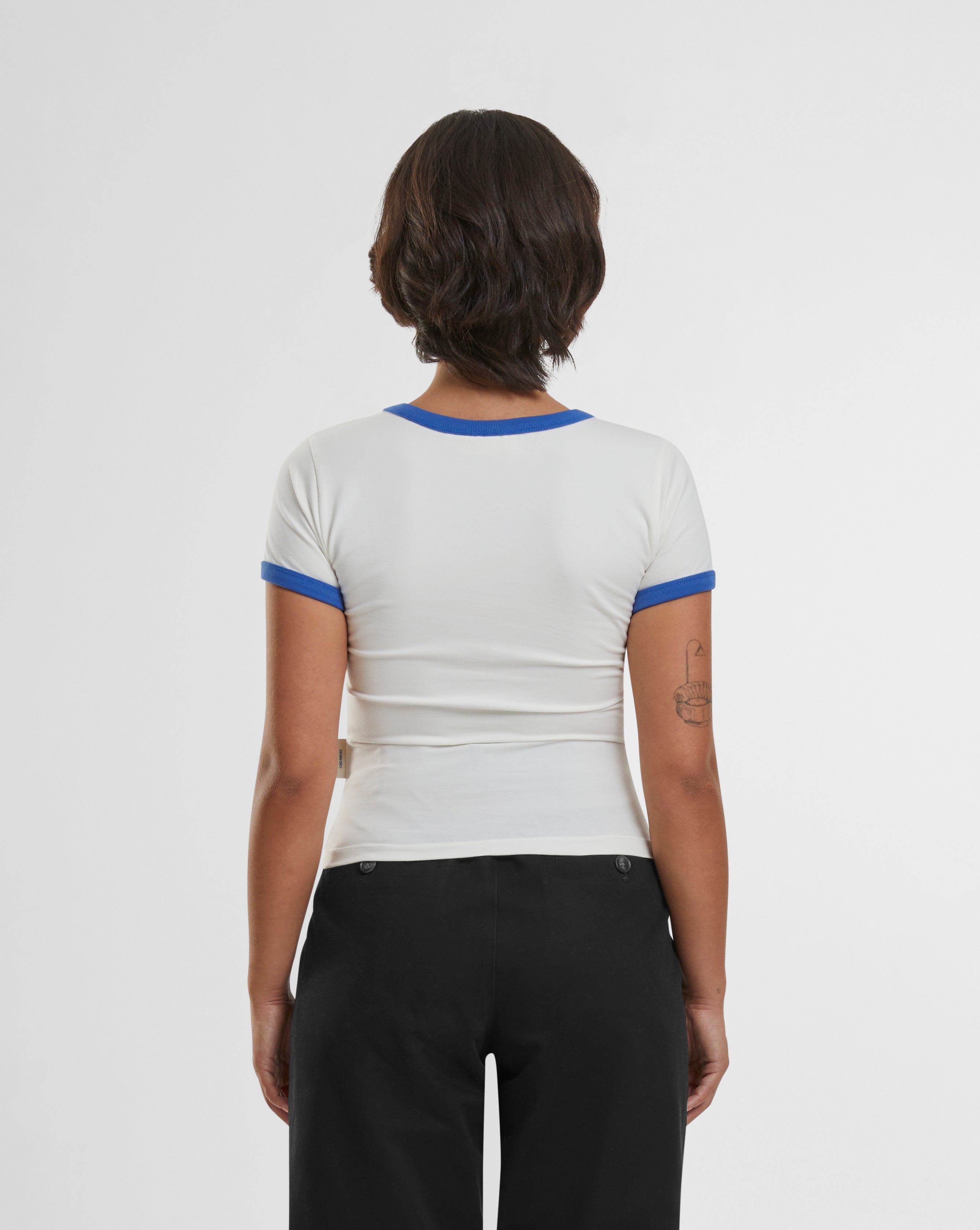 Contrast Women Tee Blue