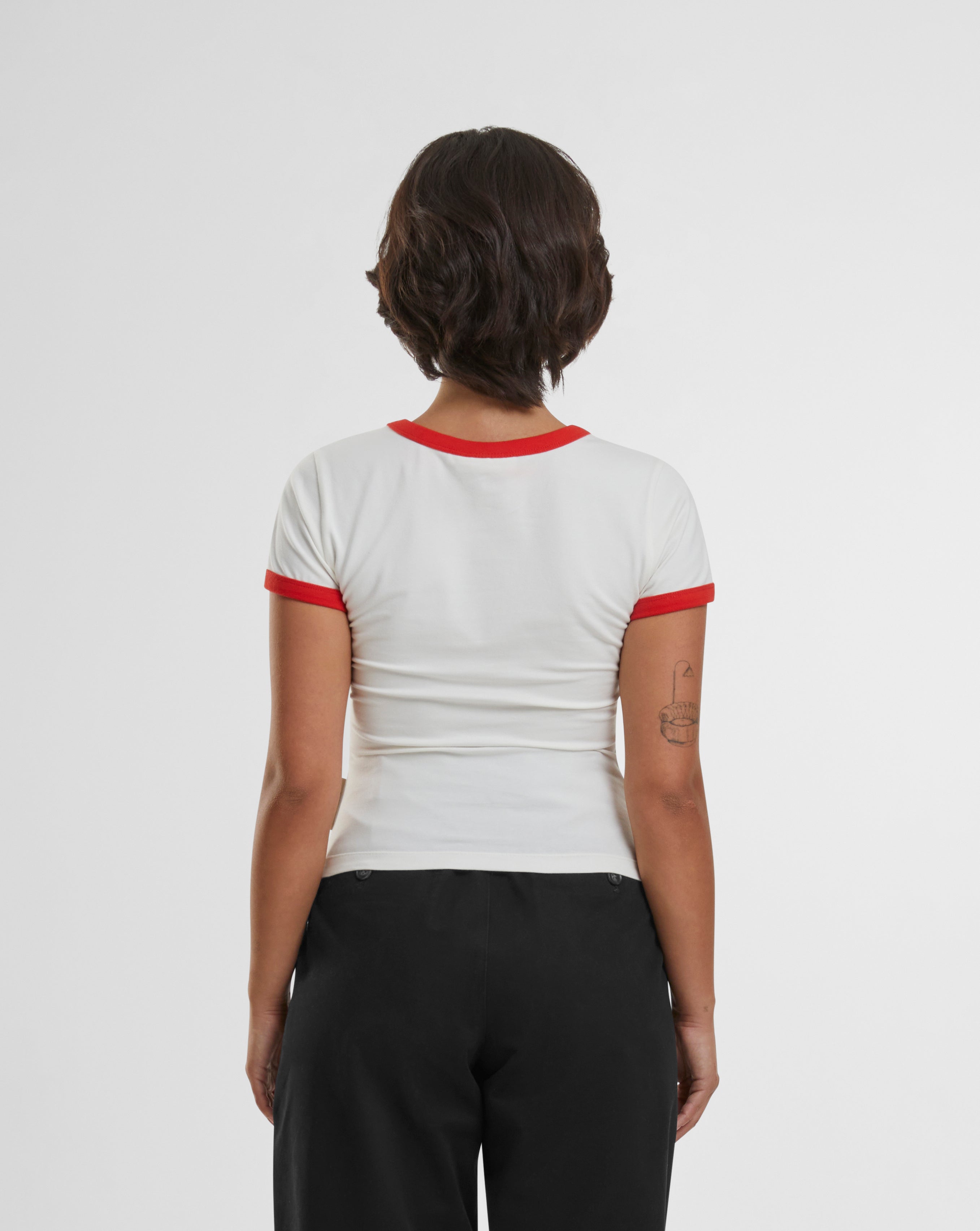 Contrast Women Tee Red