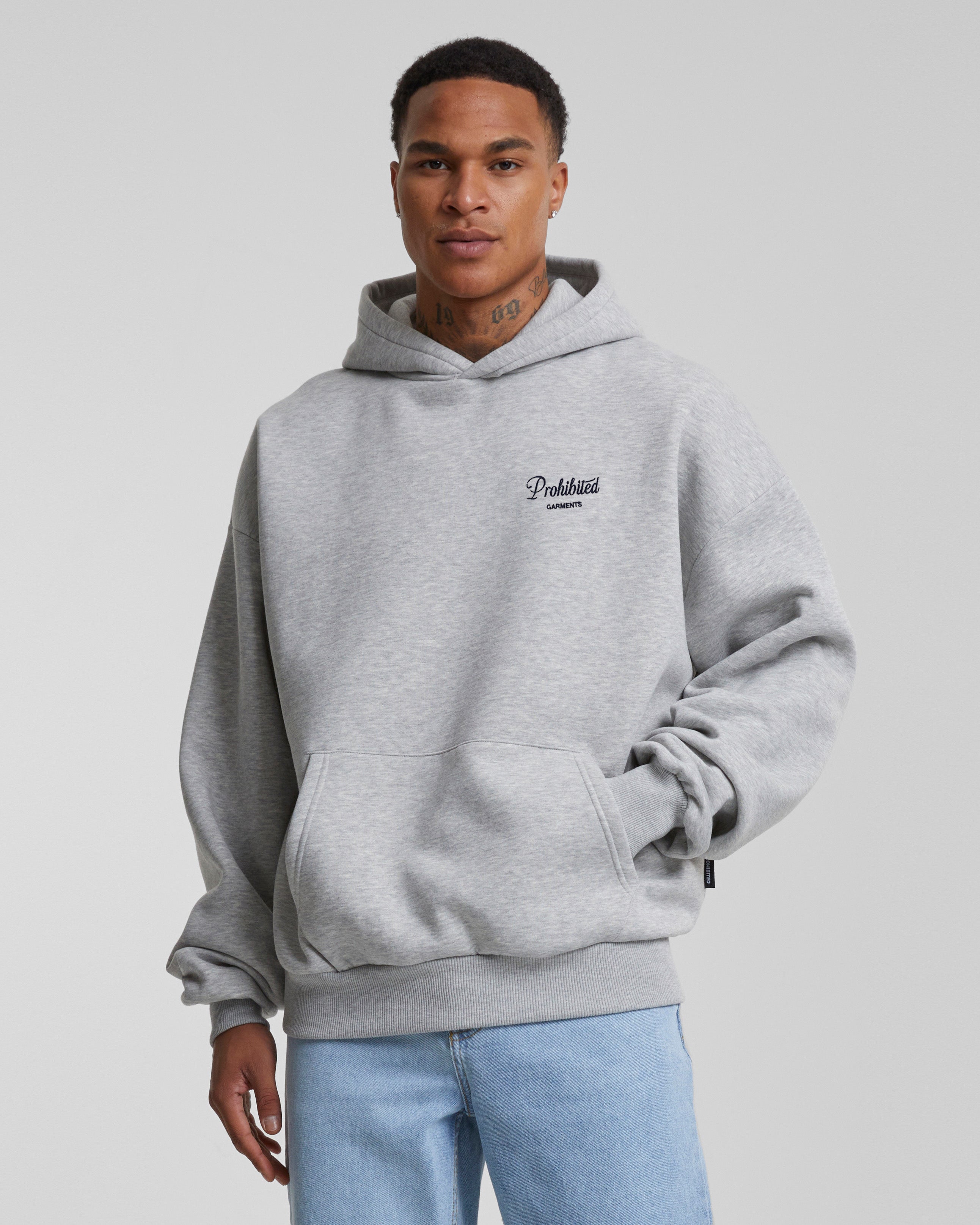 PB Garment Hoodie Grey Melange