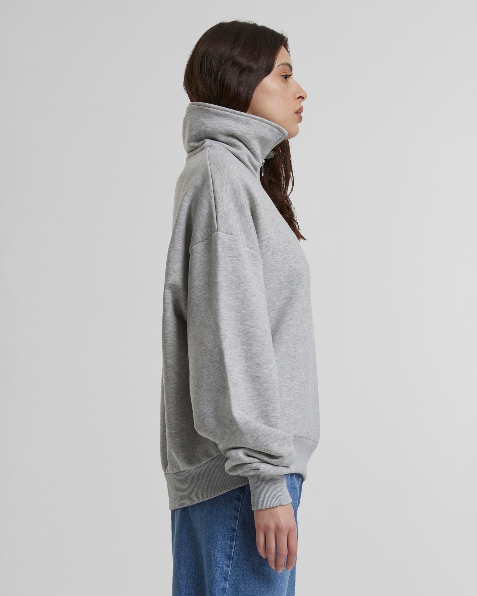PB Garment Half-Zip Grey Melange