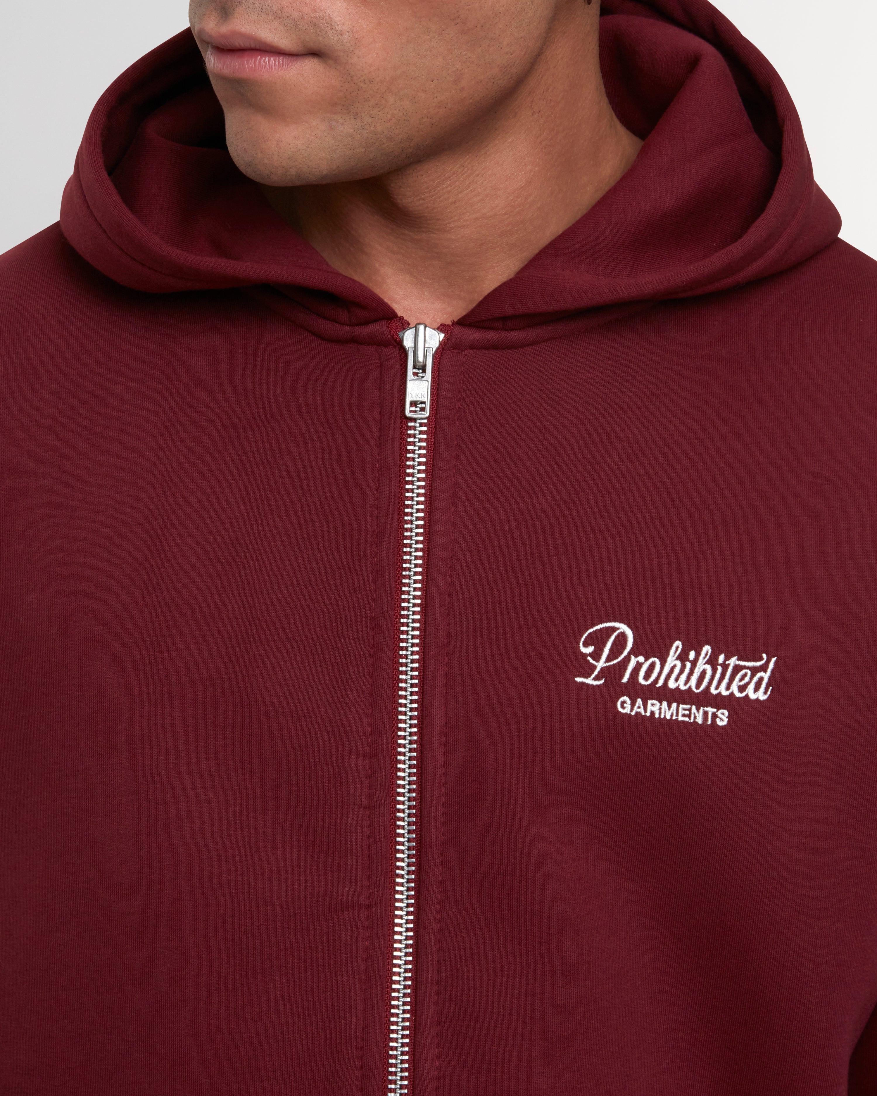 PB Garment Zip-Hoodie Bordeaux