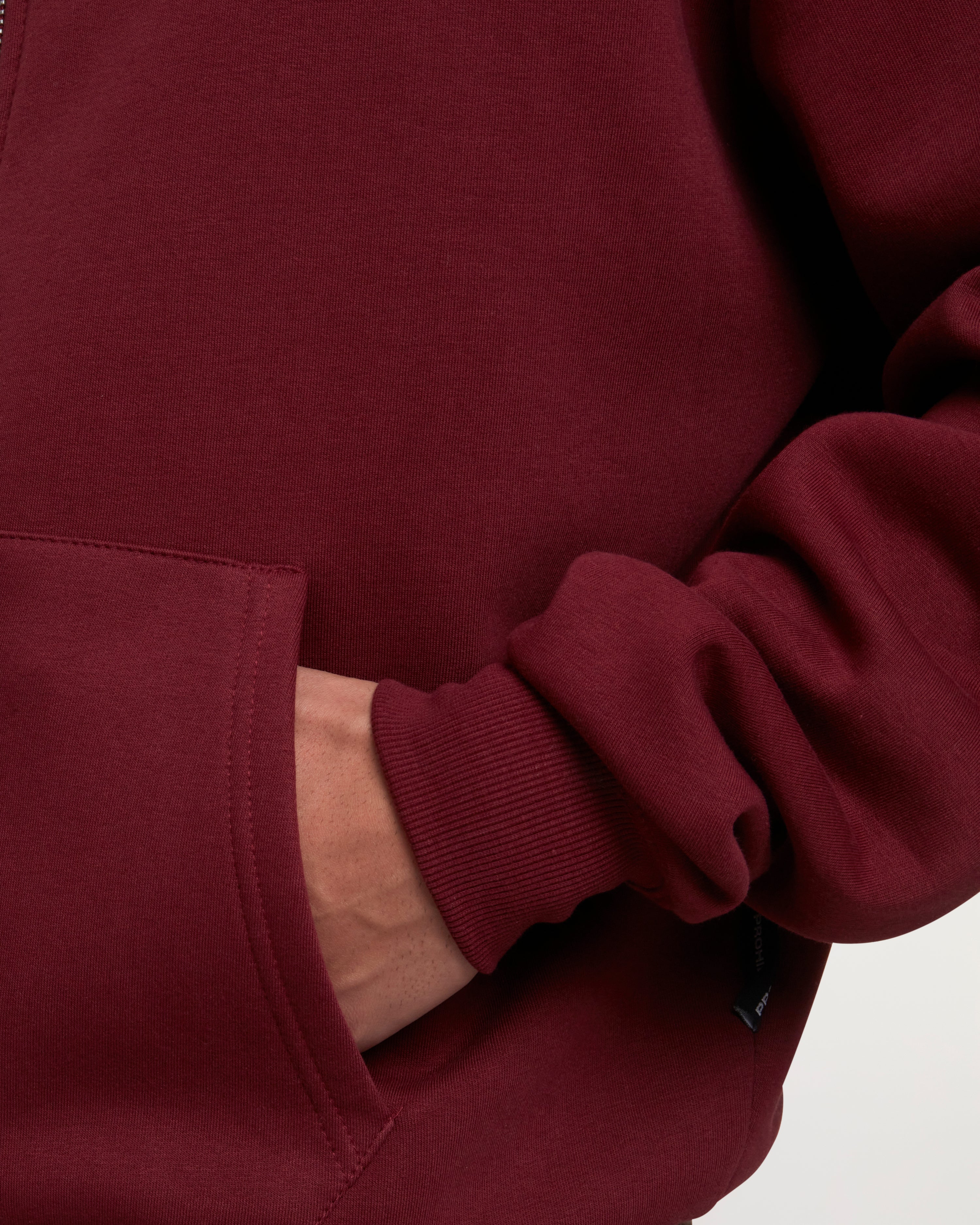 PB Garment Zip-Hoodie Bordeaux