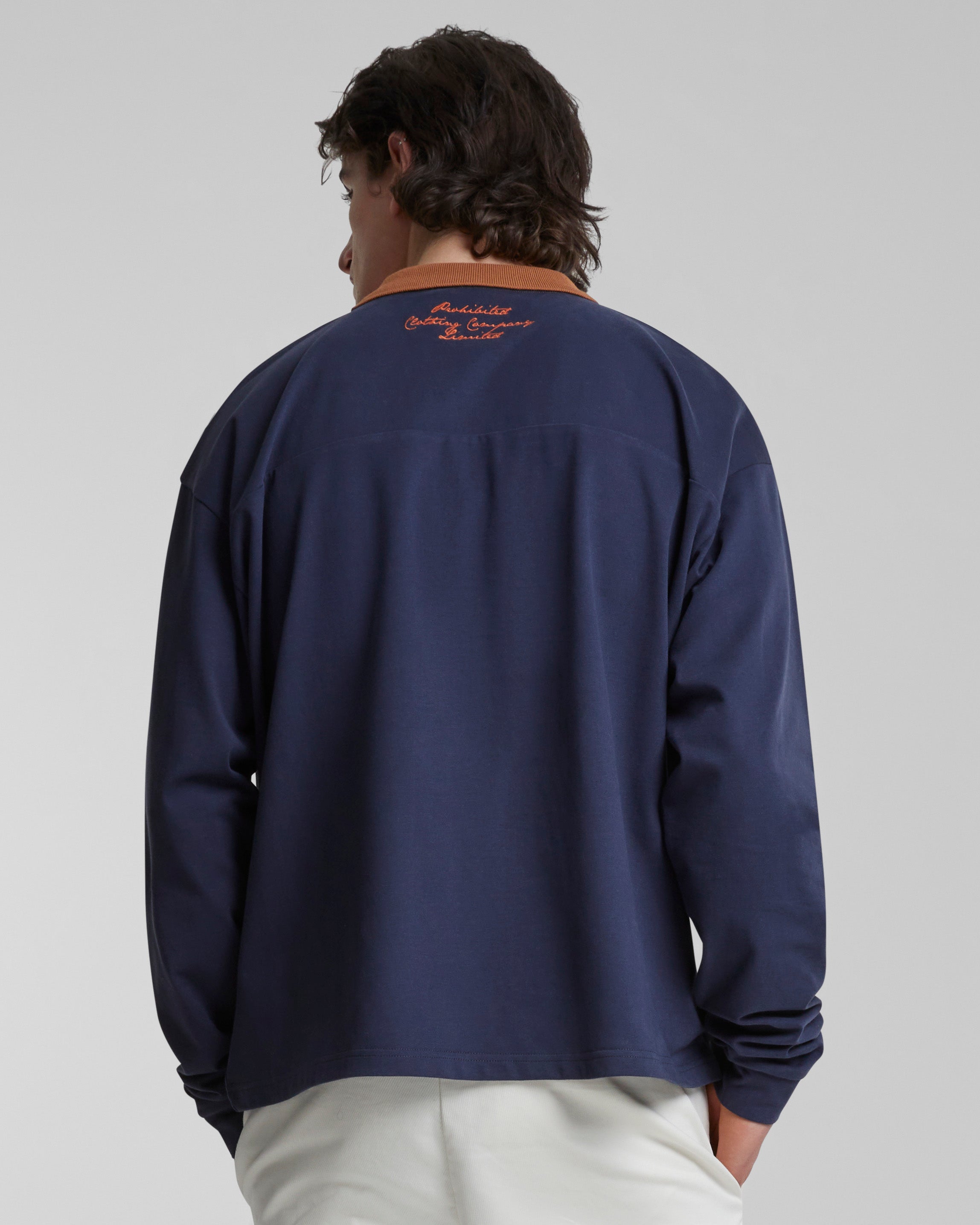 Longsleeve Polo Navy