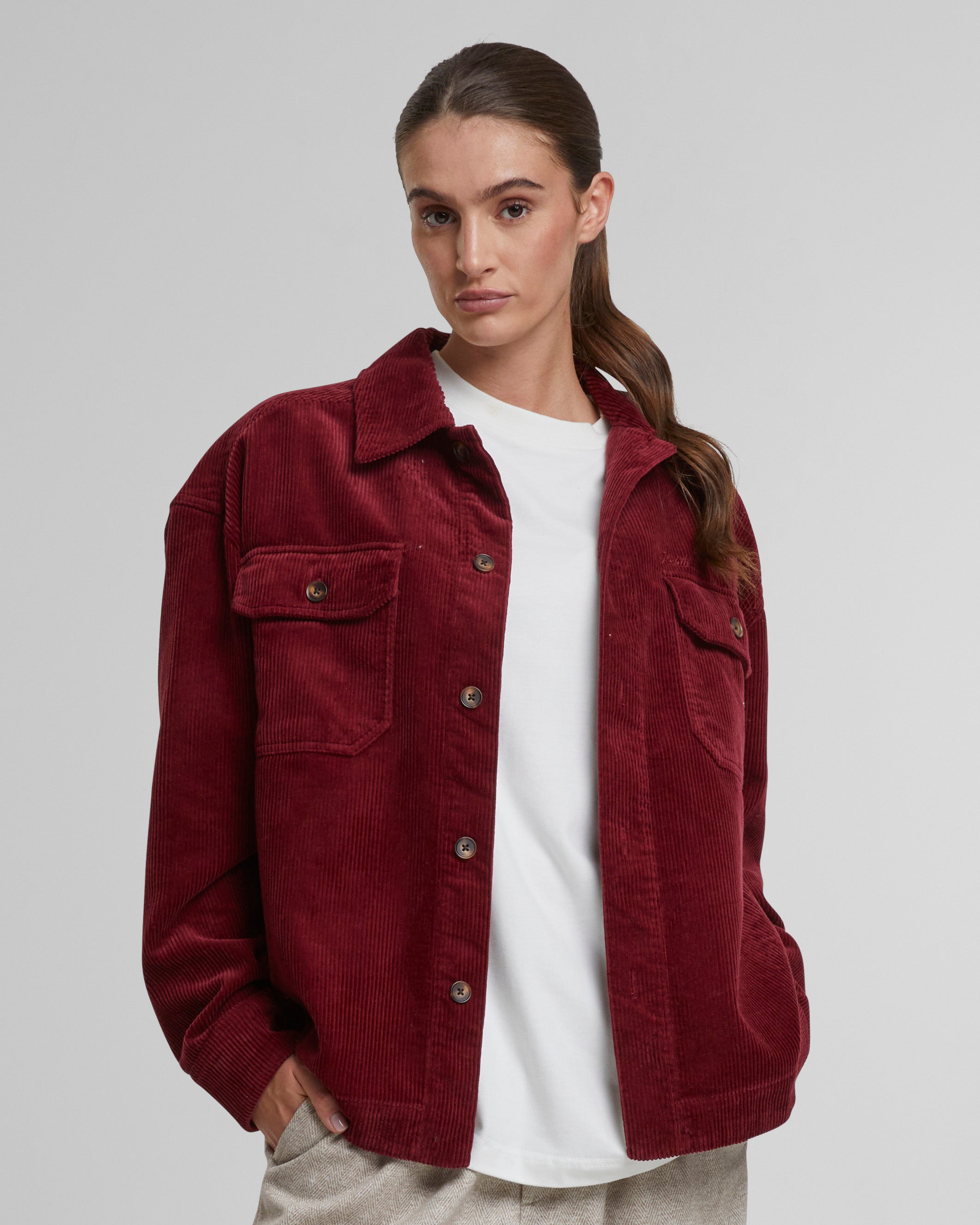 Corduroy Overshirt Bordeaux