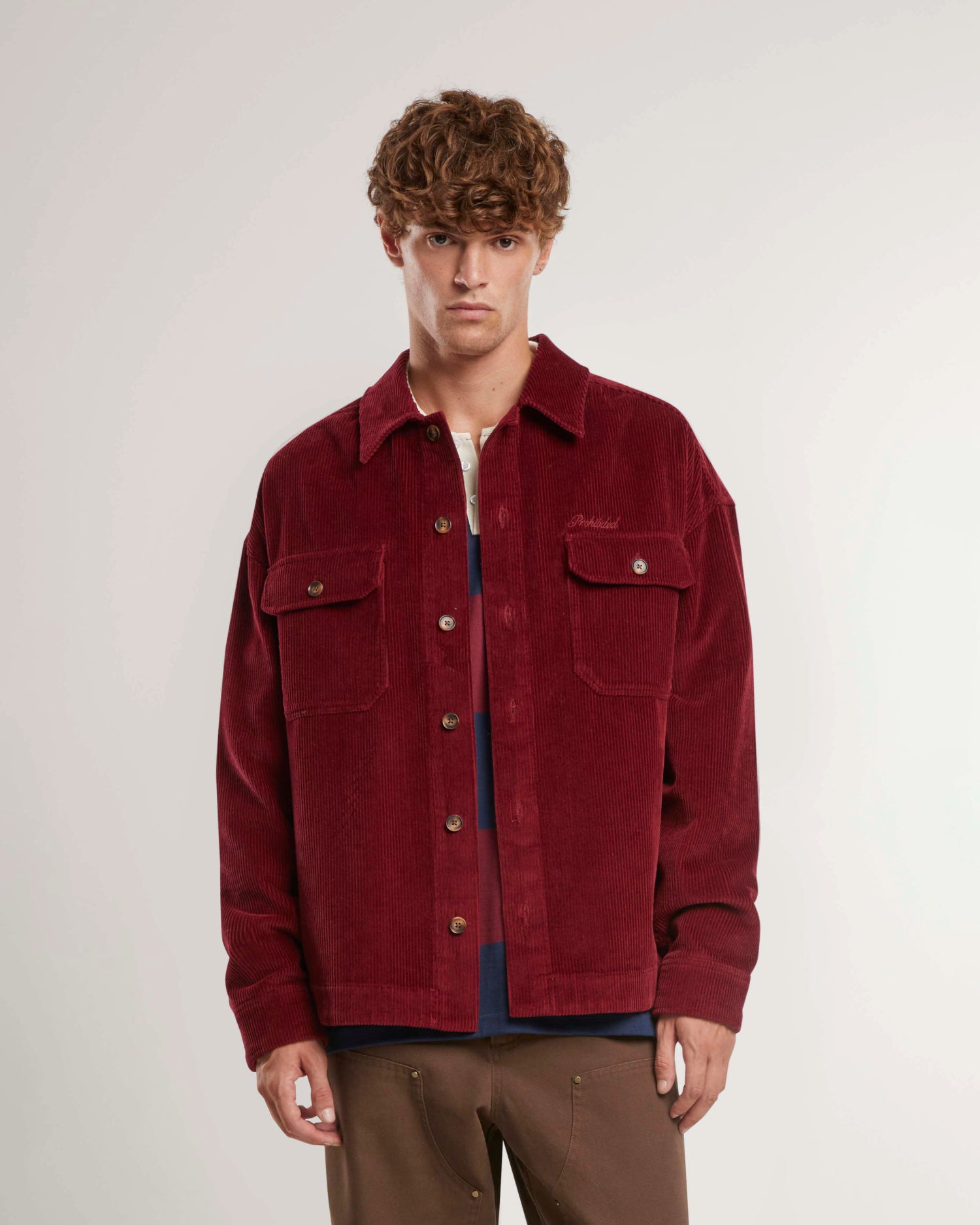 Corduroy Overshirt Bordeaux