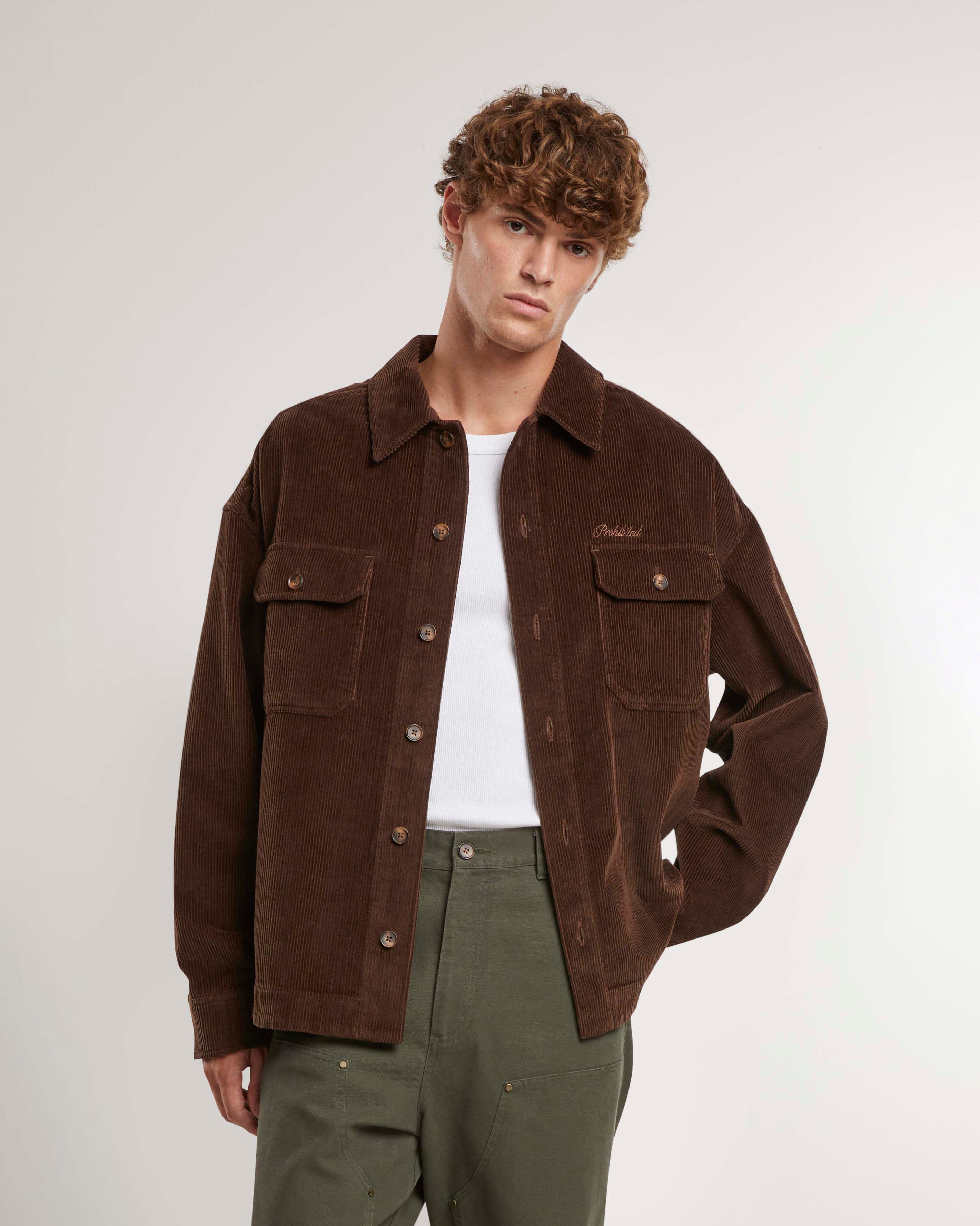 Corduroy Overshirt Brown