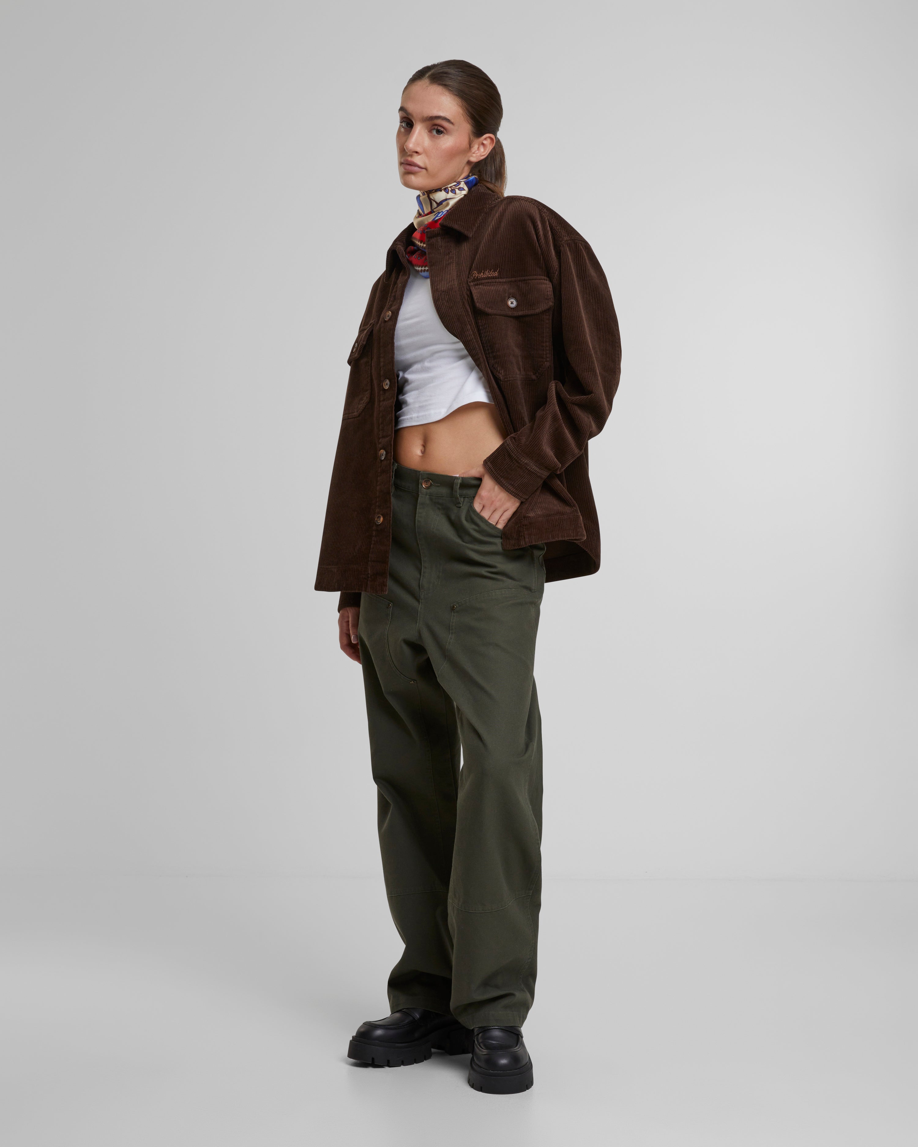 Corduroy Overshirt Brown