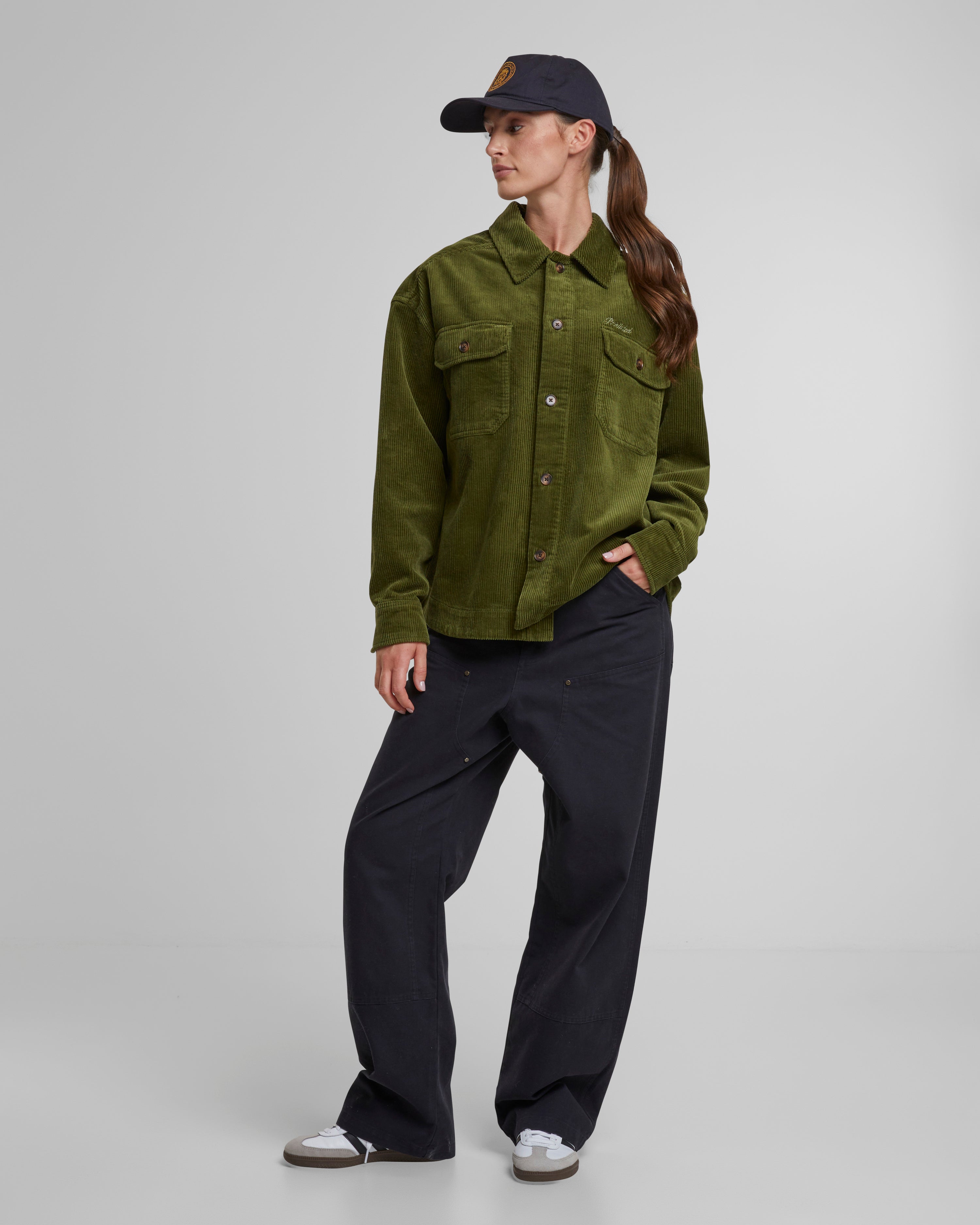 Corduroy Overshirt Green