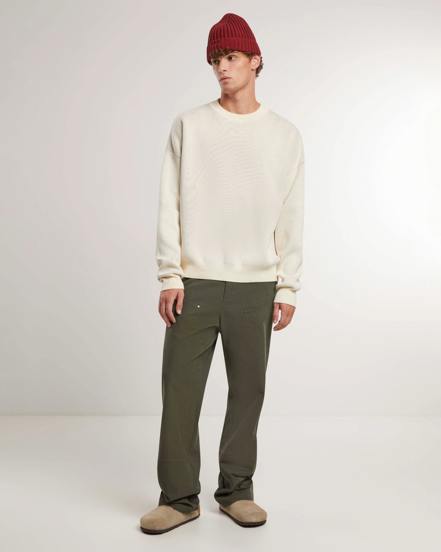 Brixton Knit Sweater Cream