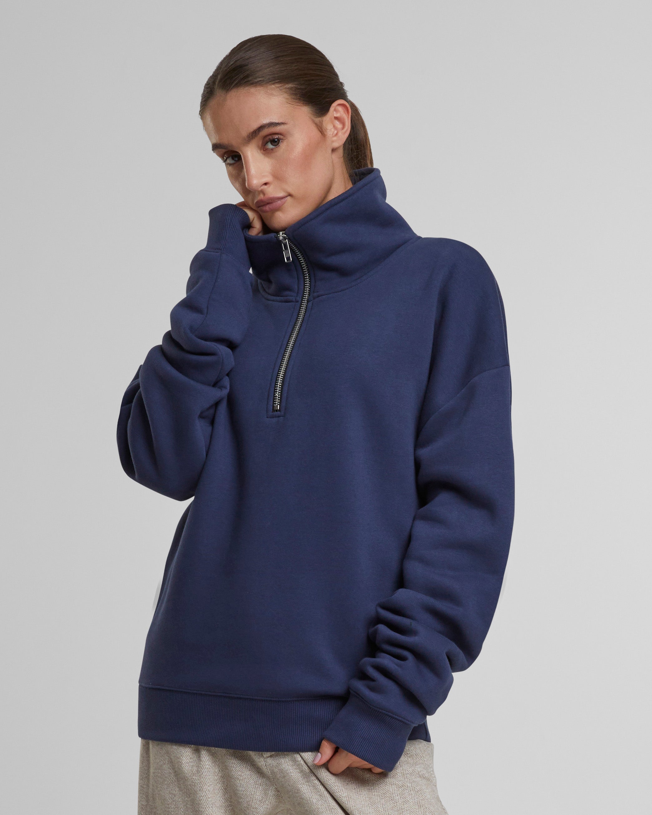 Clapham Half-Zip Navy